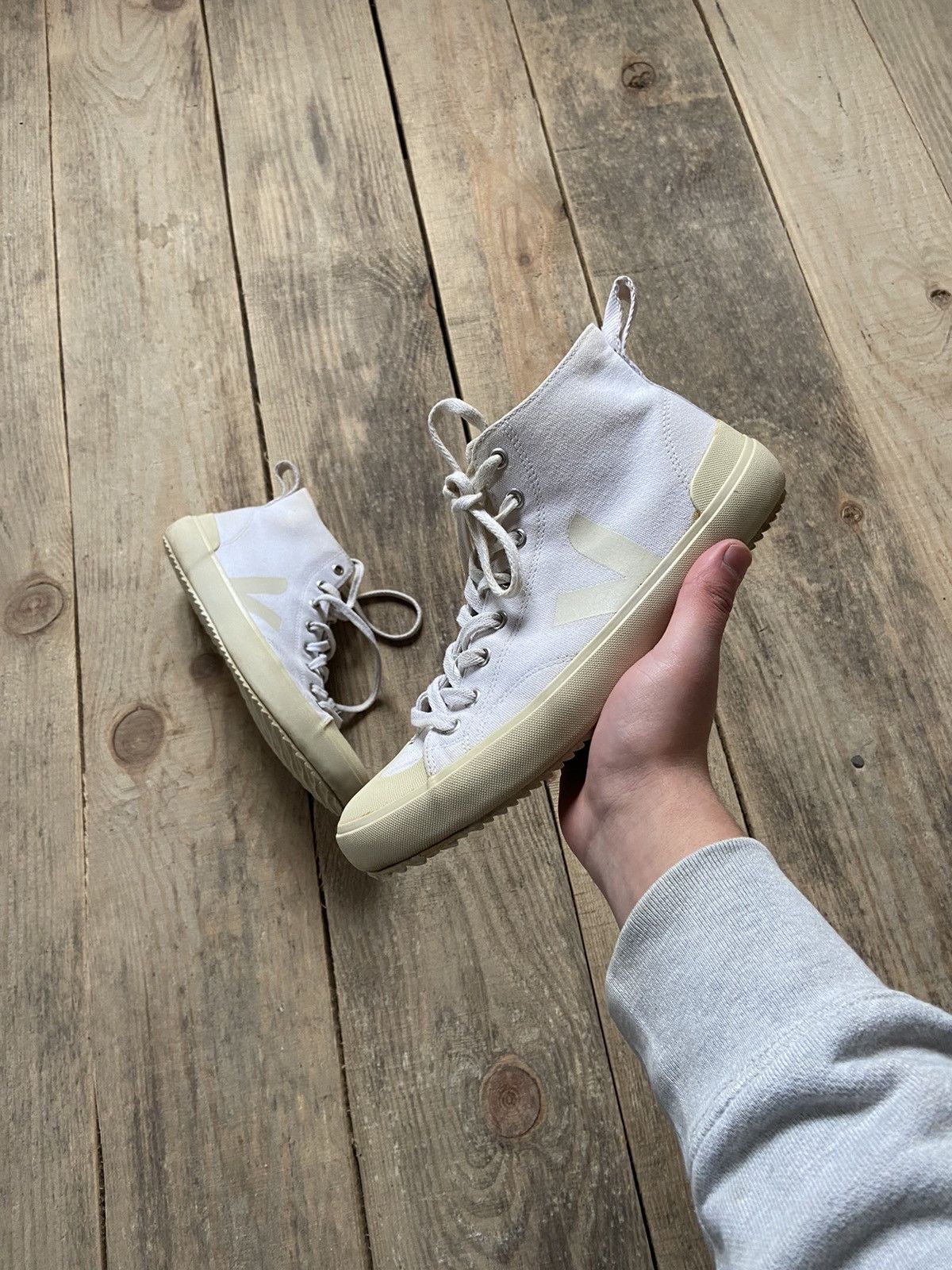 Japanese Brand × Veja Veja Canvas hi-top sneakers shoes Japanese style ⭐️ Size US 9 / EU 42 - 1 Thumbnail
