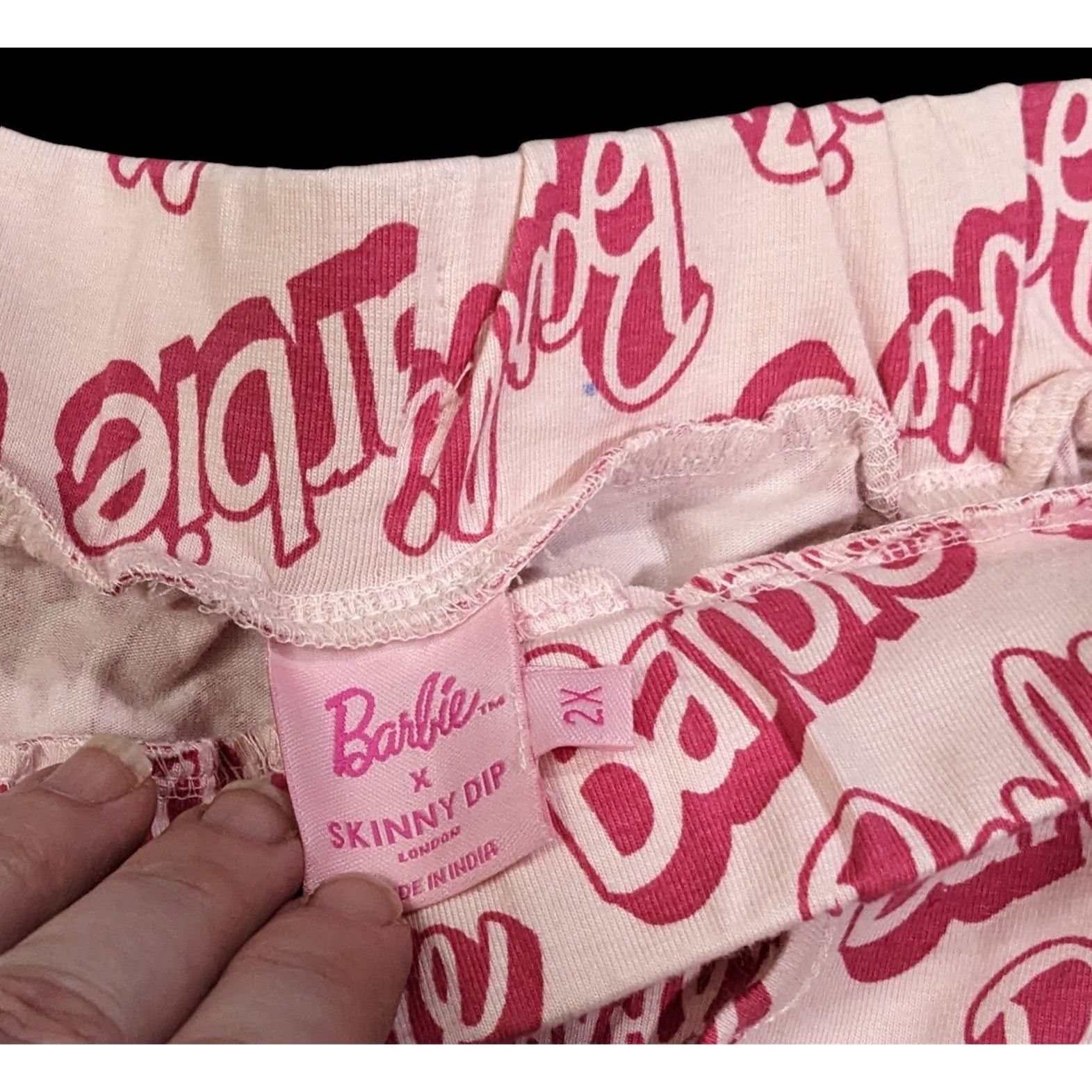 Other Barbie X Skinnydip Pink Lounge/Pajama Shorts Size 39" - 3 Thumbnail