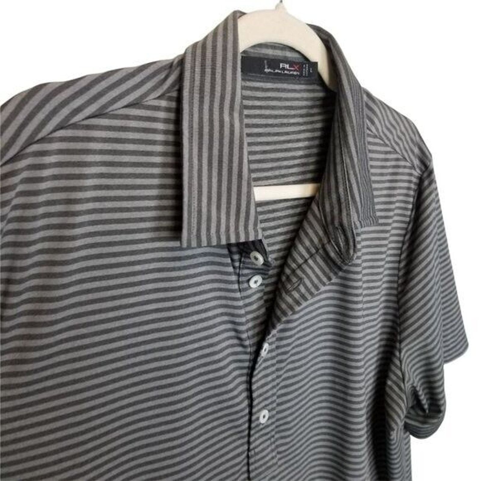 RLX Ralph Lauren RLX Ralph Lauren Striped Golf Polo Shirt XL Stretch Wicking Size US XL / EU 56 / 4 - 5 Thumbnail