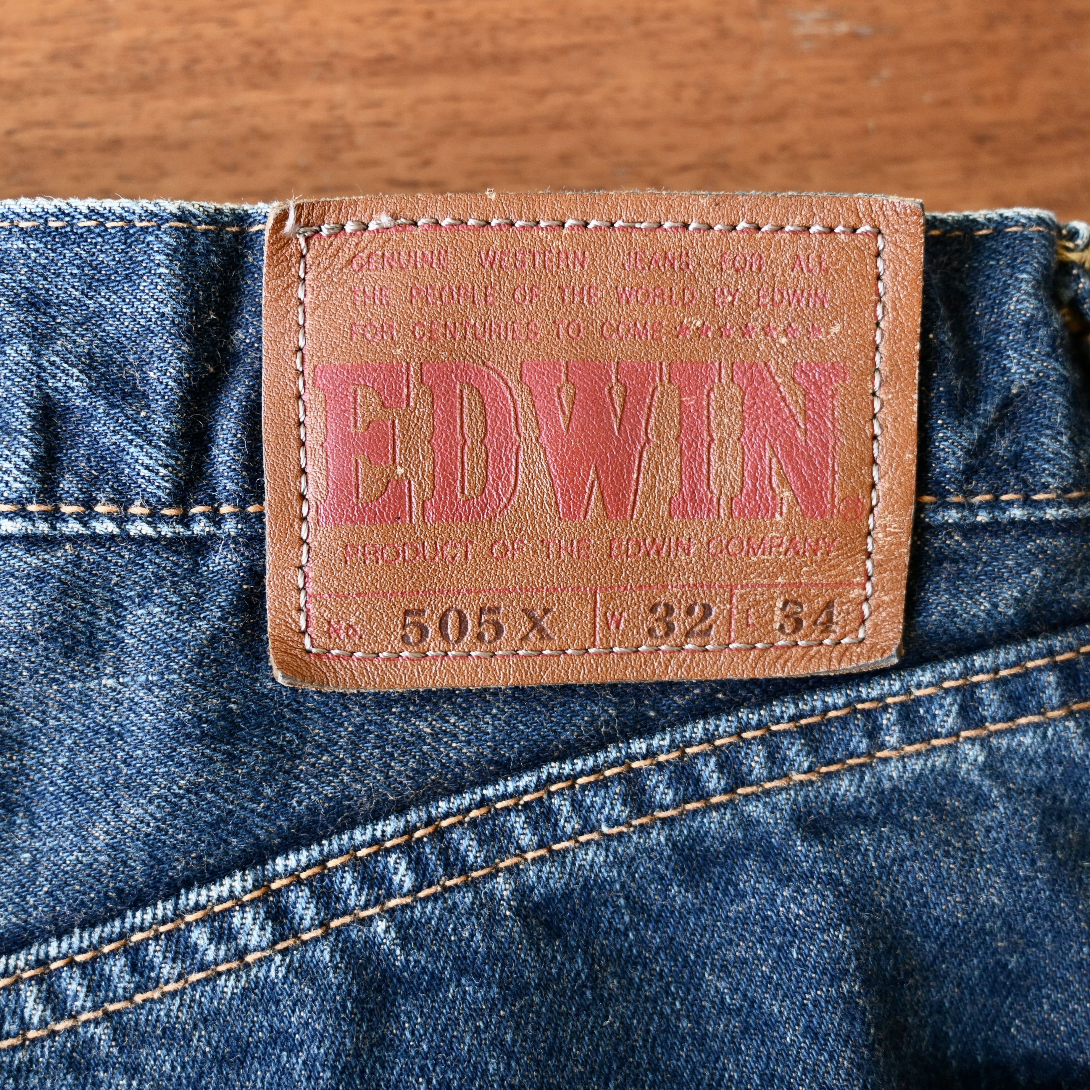 Edwin VTG 1990s EDWIN selvedged jeans, muddy wash, made in Japan Size US 32 / EU 48 - 17 Thumbnail