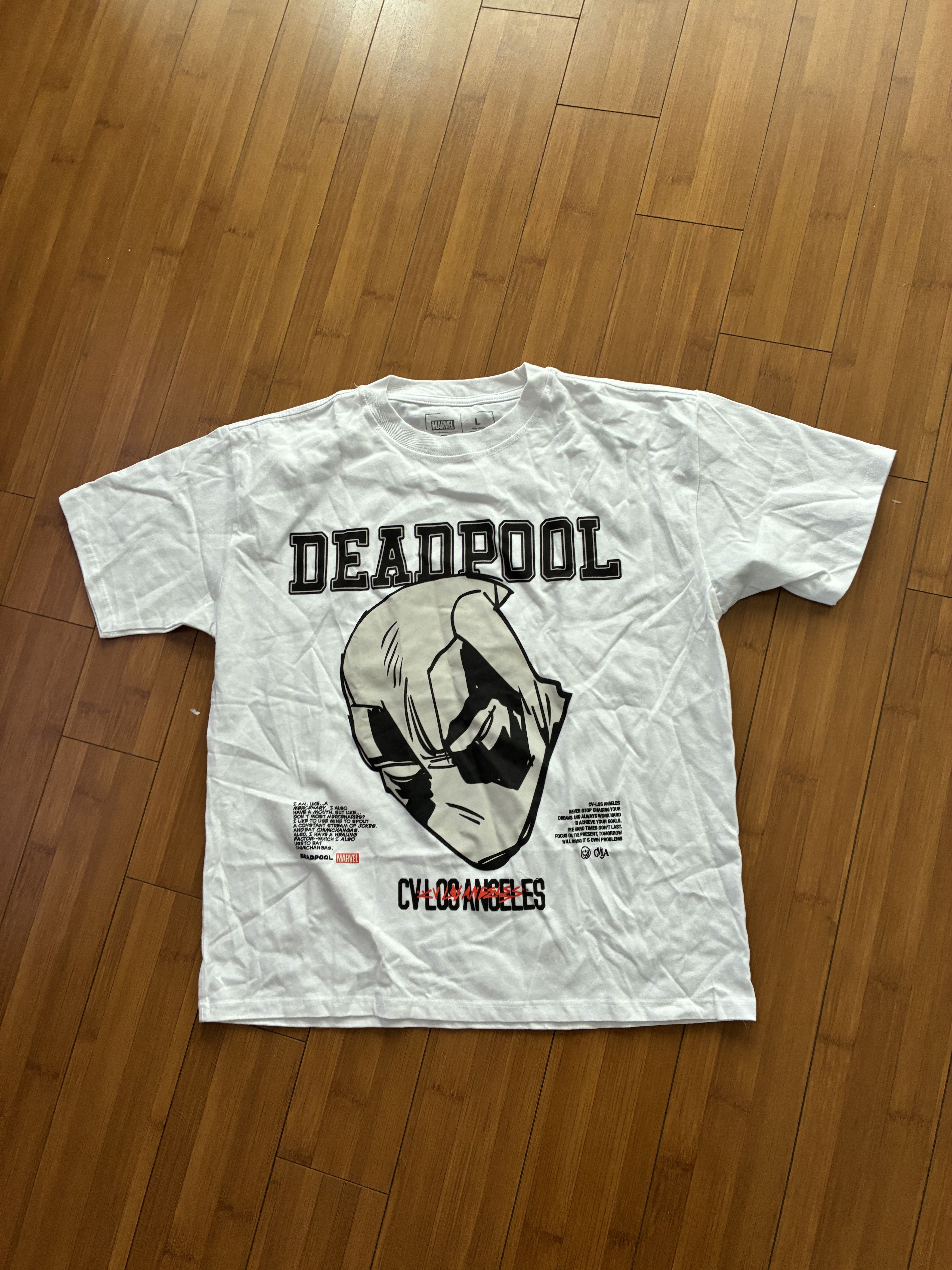 Marvel Comics CVLA DEADPOOL & WOLVERINE Dead Head Men's White Tee Large Size US L / EU 52-54 / 3 - 1 Thumbnail