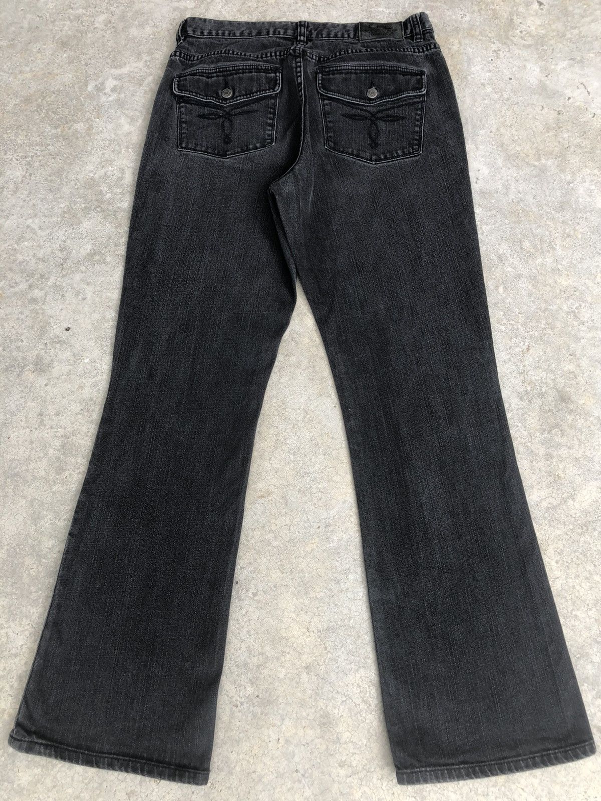 If Six Was Nine LRL Lauren Flared Jeans Distressed Jeans Size US 33 - 2 Thumbnail