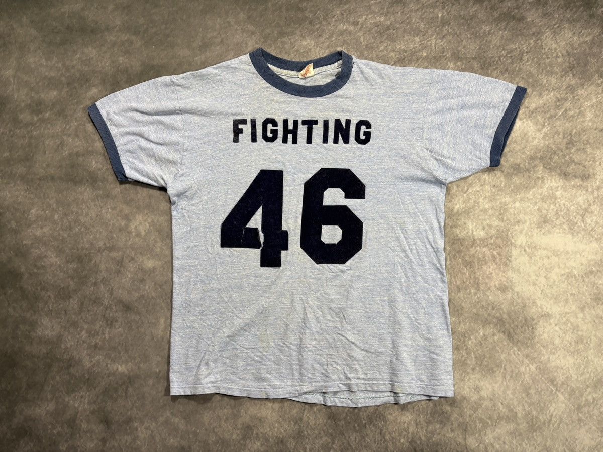 Vintage Thrashed Vintage Ringer Tee Fighting Bush Felt 1970s USA Size US M / EU 48-50 / 2 - 17 Thumbnail