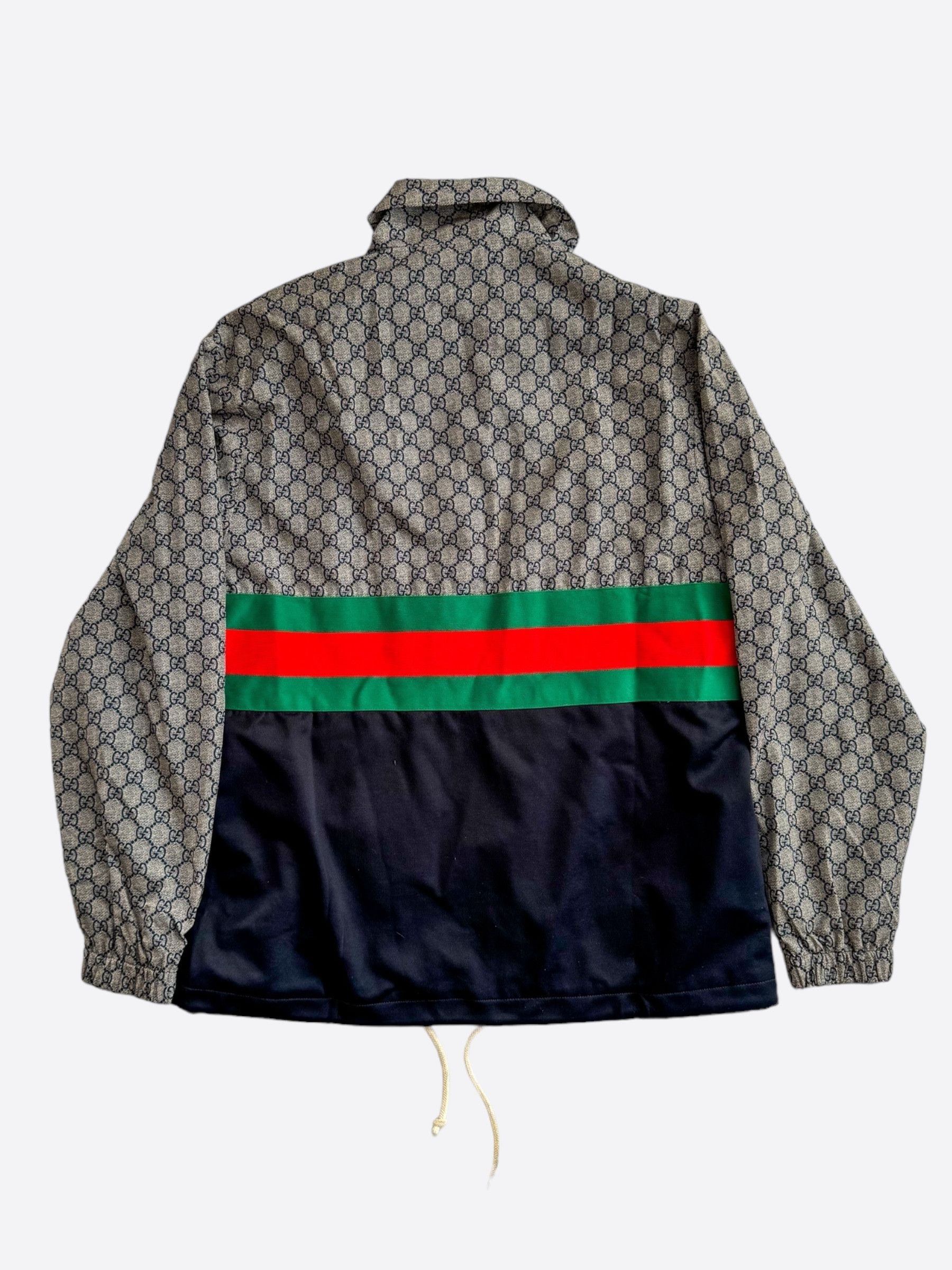 Gucci Gucci Beige GG Monogram Striped Windbreaker Size US L / EU 52-54 / 3 - 2 Thumbnail