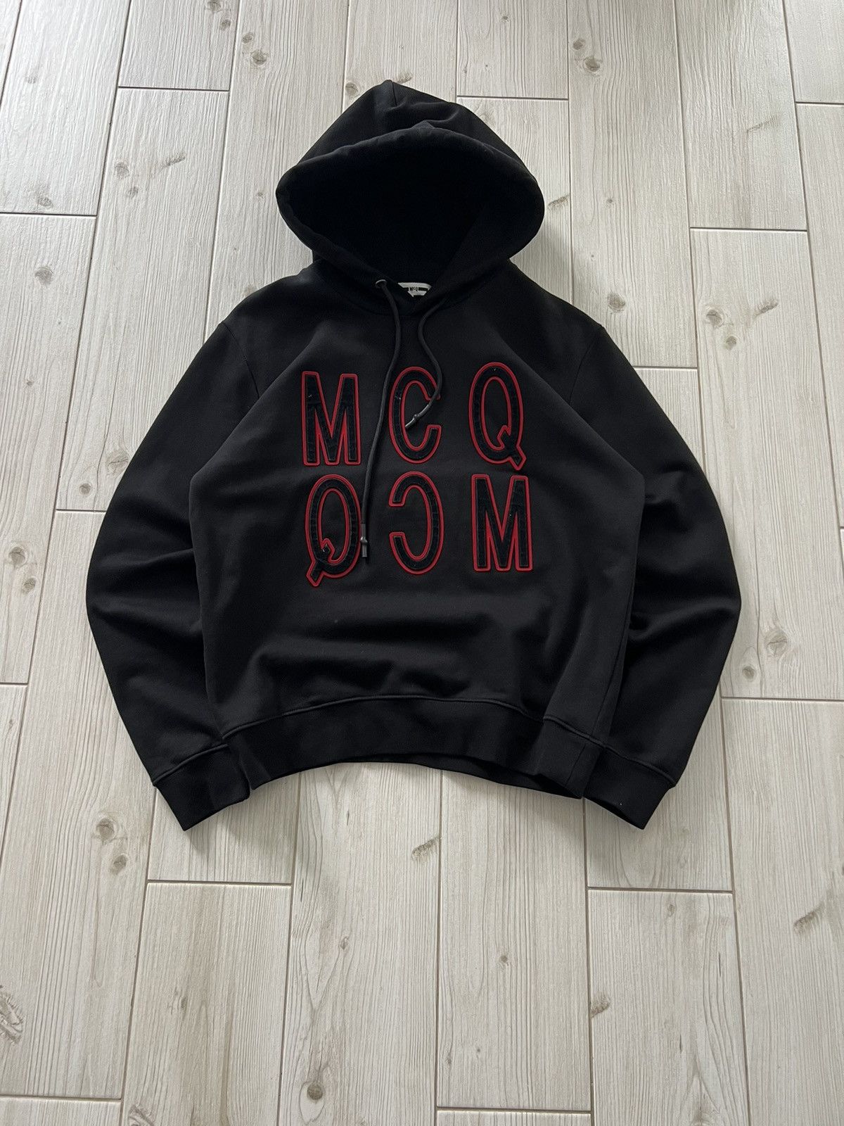 Alexander McQueen Alexander McQueen McQ Big Logo Black Hoodie Size Small Size US S / EU 44-46 / 1 - 2 Thumbnail