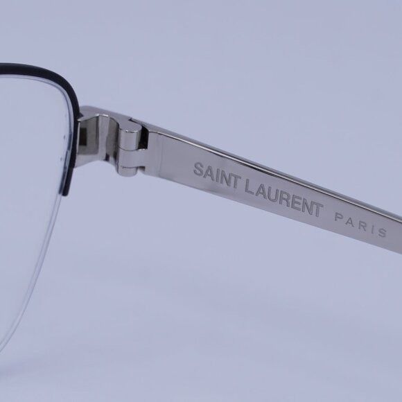 Saint Laurent Paris Saint Laurent SL M64 002 Eyeglasses Black/Silver 52mm Size ONE SIZE - 4 Thumbnail