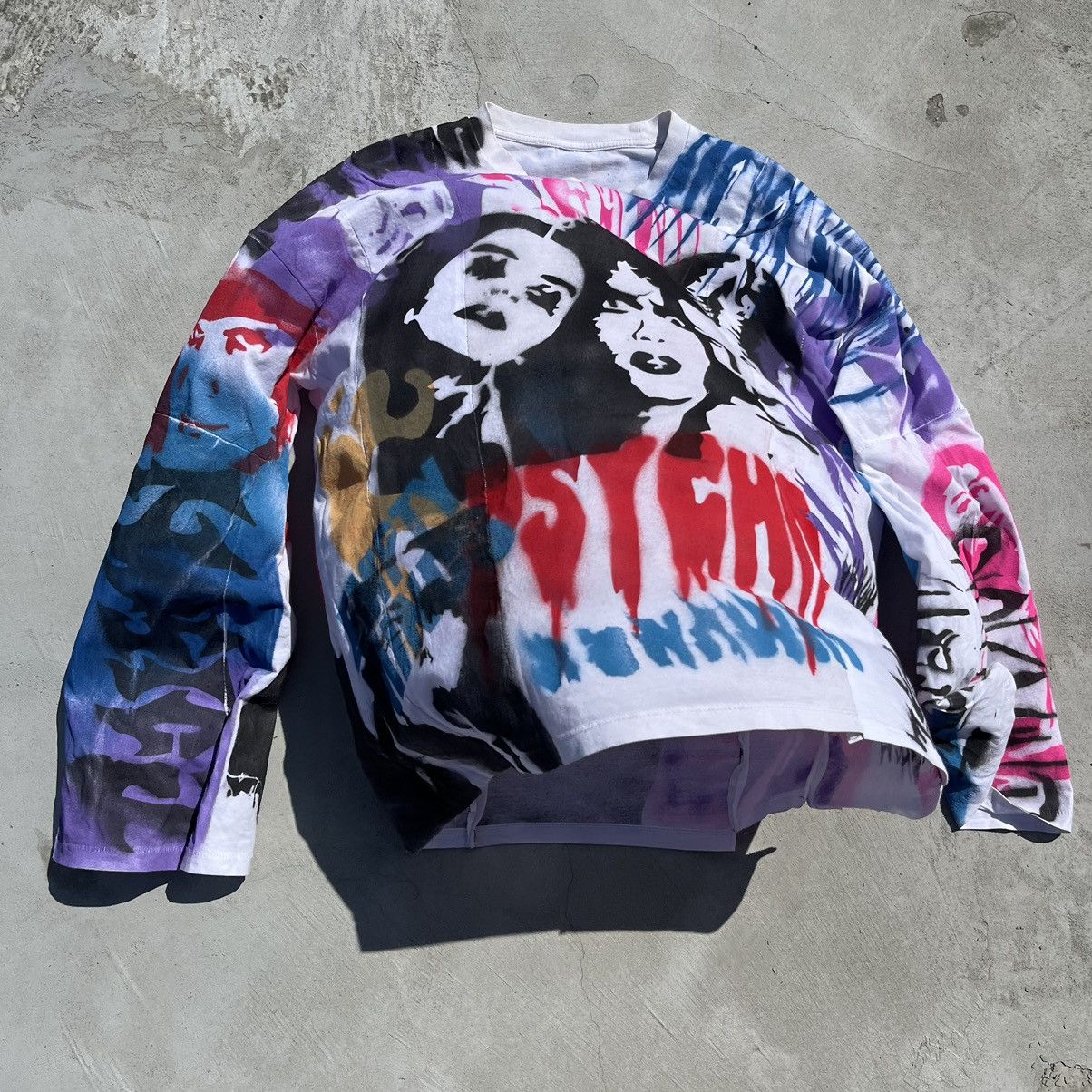 Vintage Vintage Custom Longsleeve Psycho Rave y2k asymetric demon Size US L / EU 52-54 / 3 - 14 Thumbnail