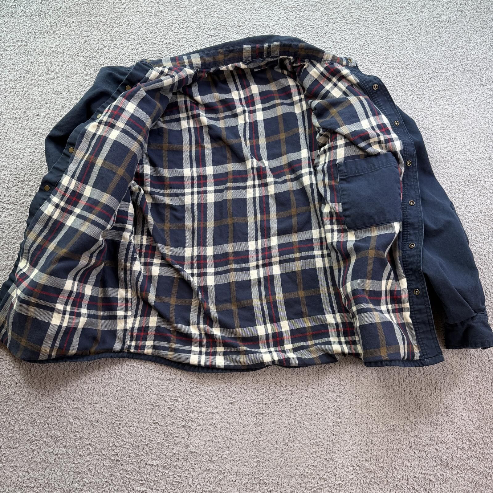 Carhartt Carhartt Flannel Lined Canvas Shirt Jacket Snap Front XL Size US XL / EU 56 / 4 - 4 Thumbnail