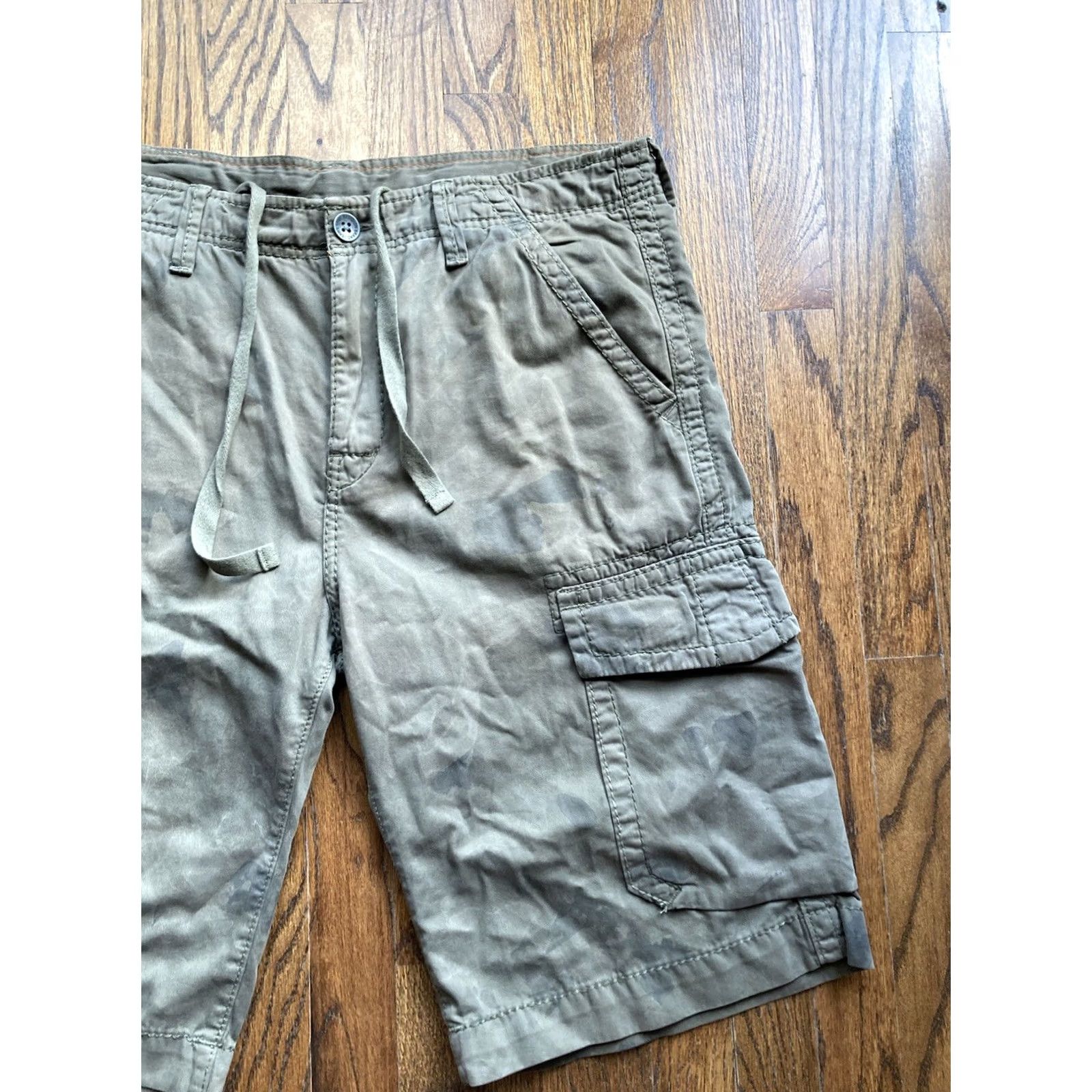 True Religion True Religion Cargo Shorts Mens 34 Camouflage Trooper Grunge Military Drawstring Size US 34 / EU 50 - 3 Thumbnail