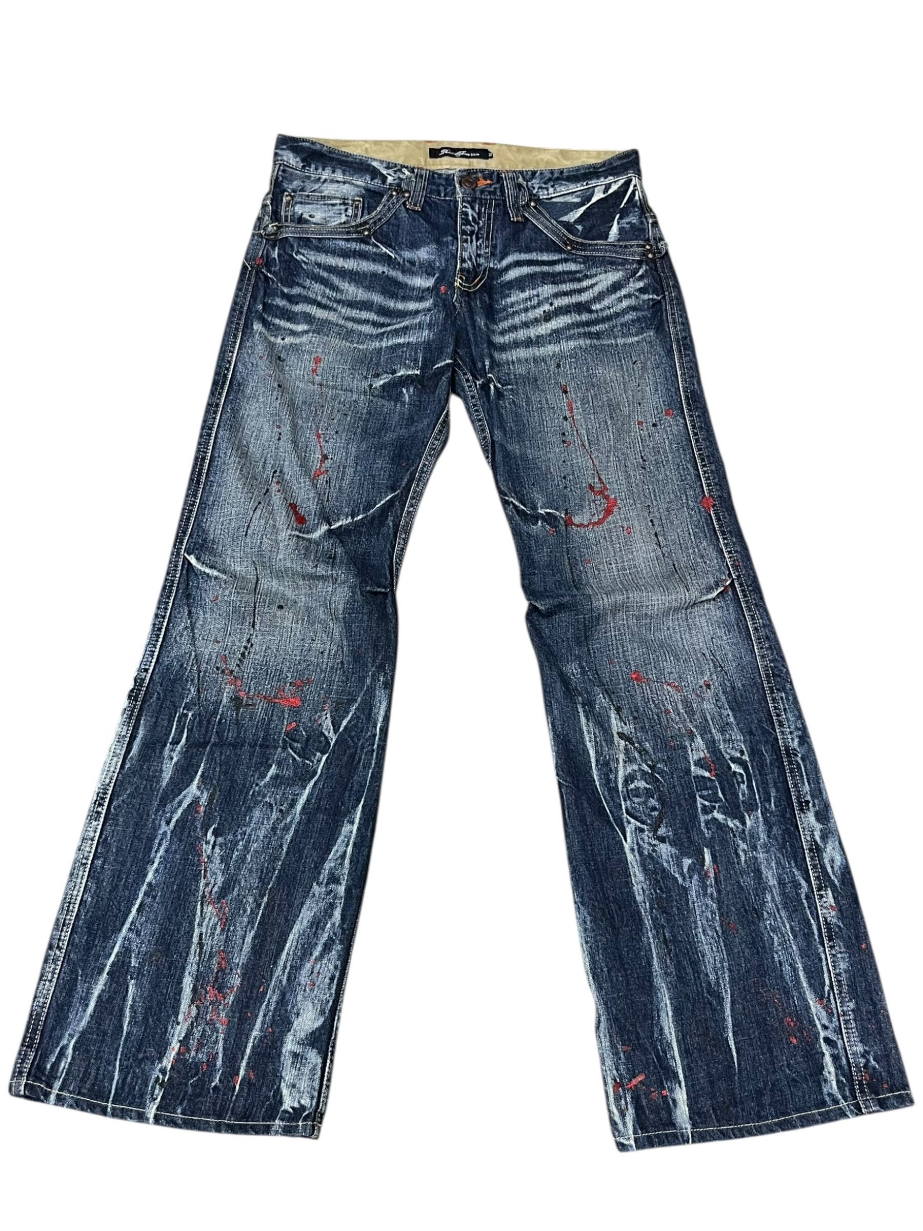 Seditionaries Root Three Style Grunge Whisker Glitter Splatter Flare Size US 30 / EU 46 - 3 Thumbnail