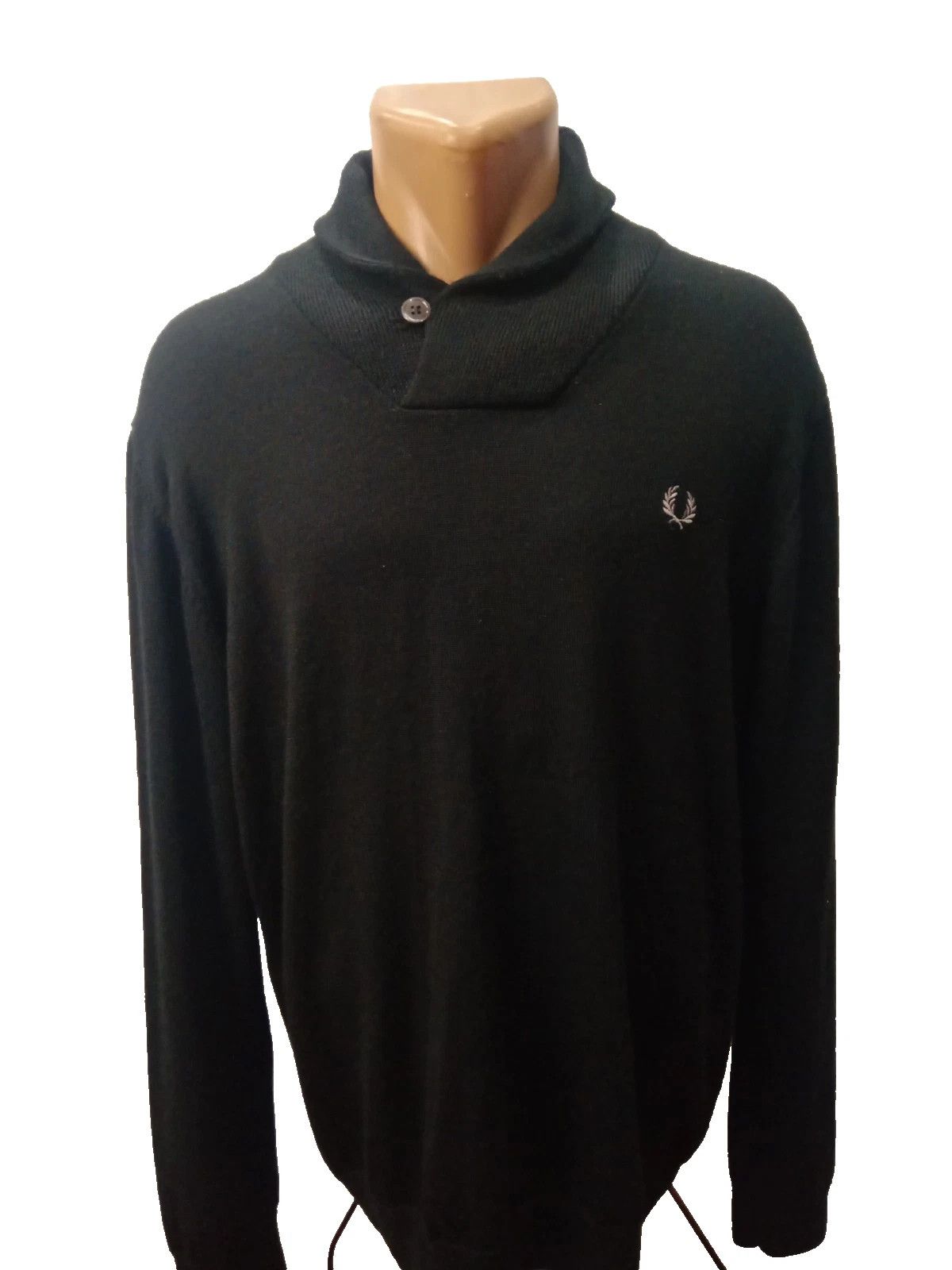 Fred Perry Fred Perry Shawl Neck Merino Wool Jumper XL Size US XL / EU 56 / 4 - 1 Thumbnail