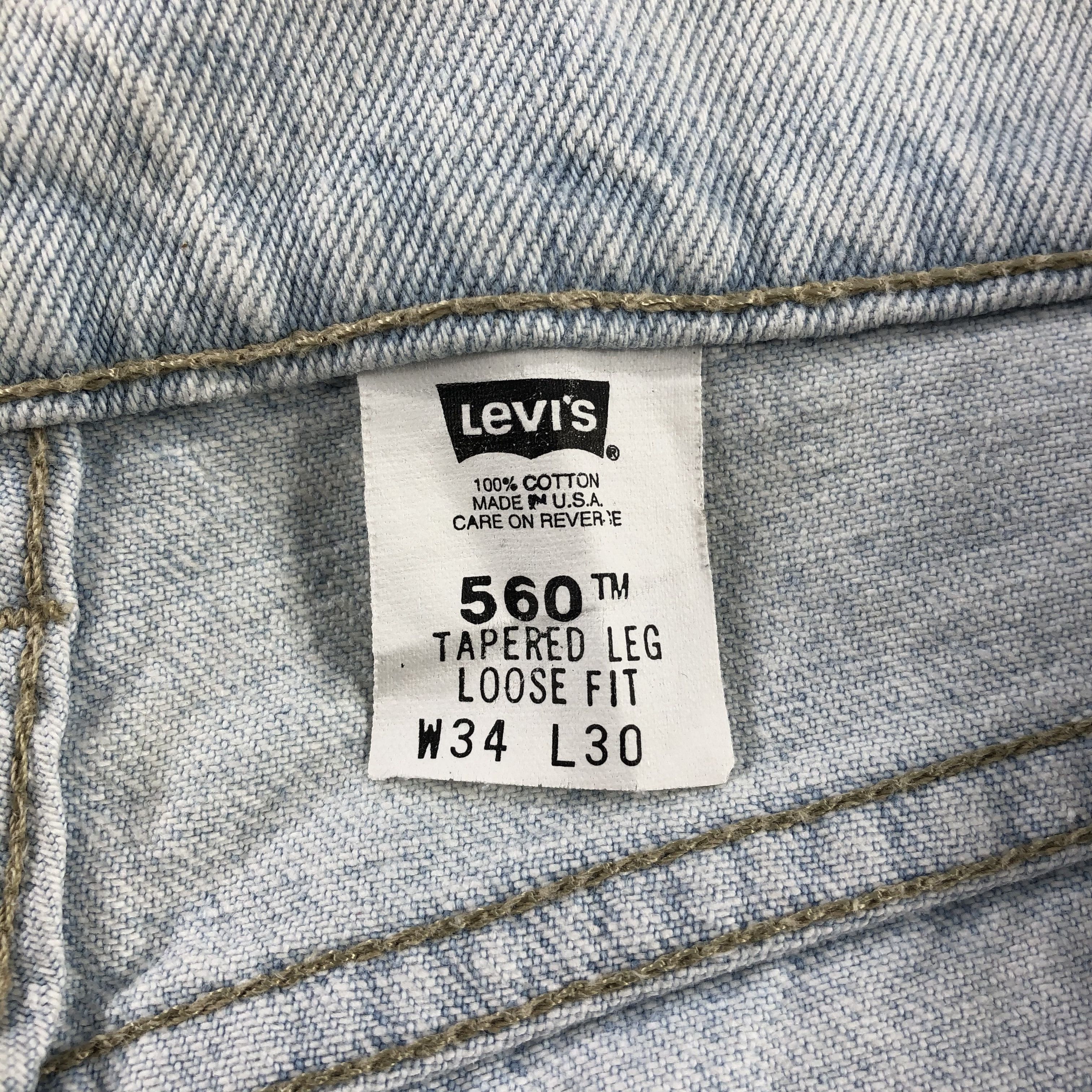 Levi's × Vintage 90s Vintage Light Wash Levis 560 Jeans-JM3097 Size US 33 - 10 Thumbnail