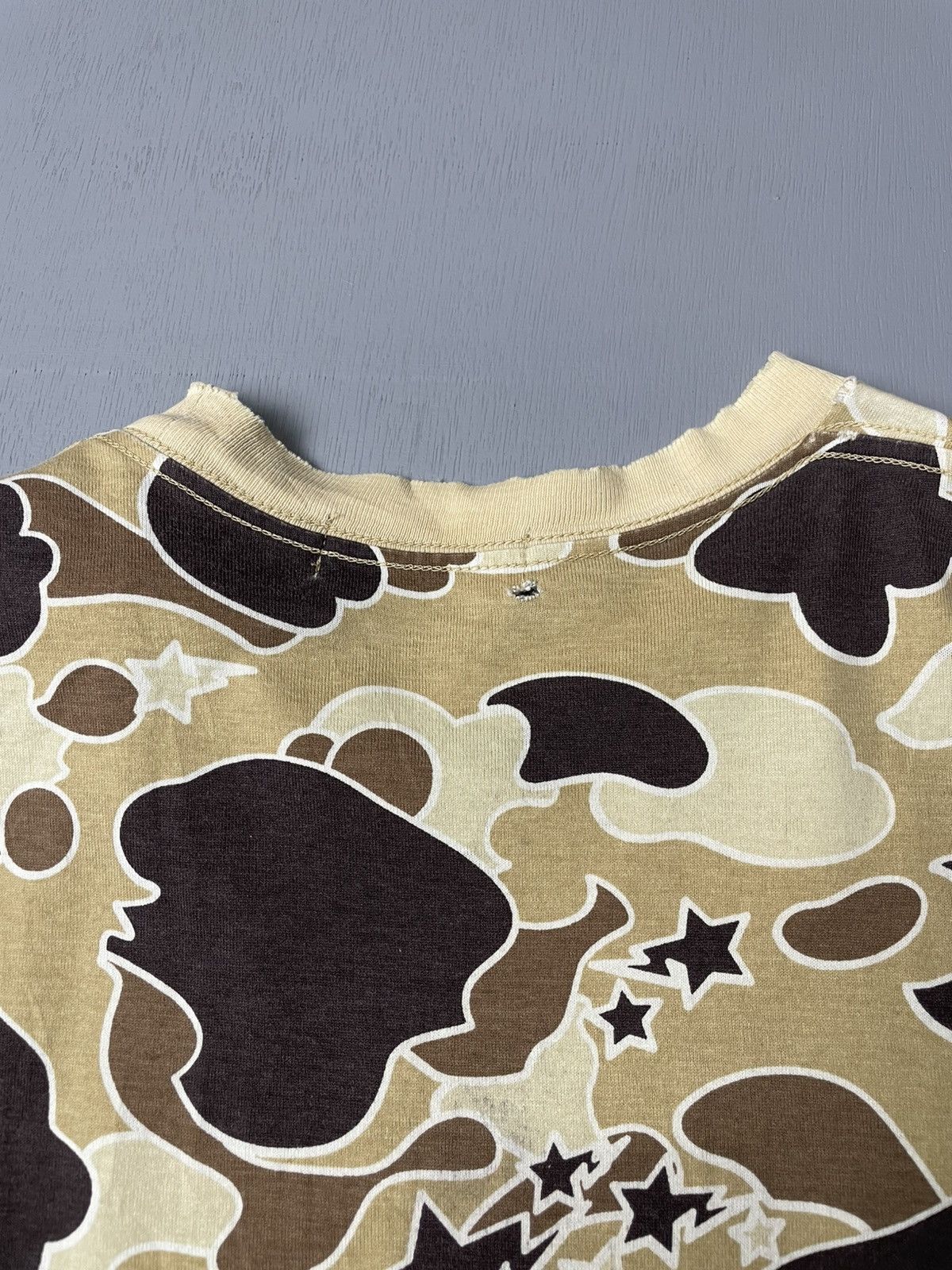 Bape A Bathing Ape (Bape) Psyche Camo distressed tshirt Size US M / EU 48-50 / 2 - 13 Thumbnail