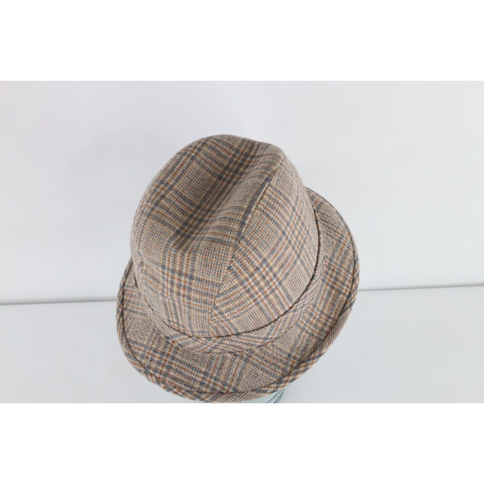 Pendleton × Vintage Vintage 60s 70s Pendleton Wool Houndstooth Plaid Fedora Size ONE SIZE - 5 Thumbnail
