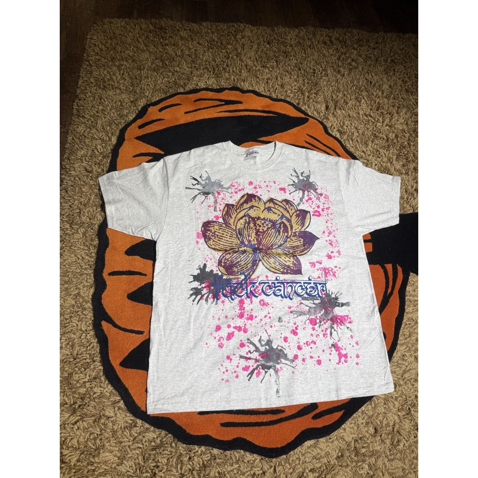 Don Rock Hand Printed Namaste MF F Cancer Shirt 1/12
