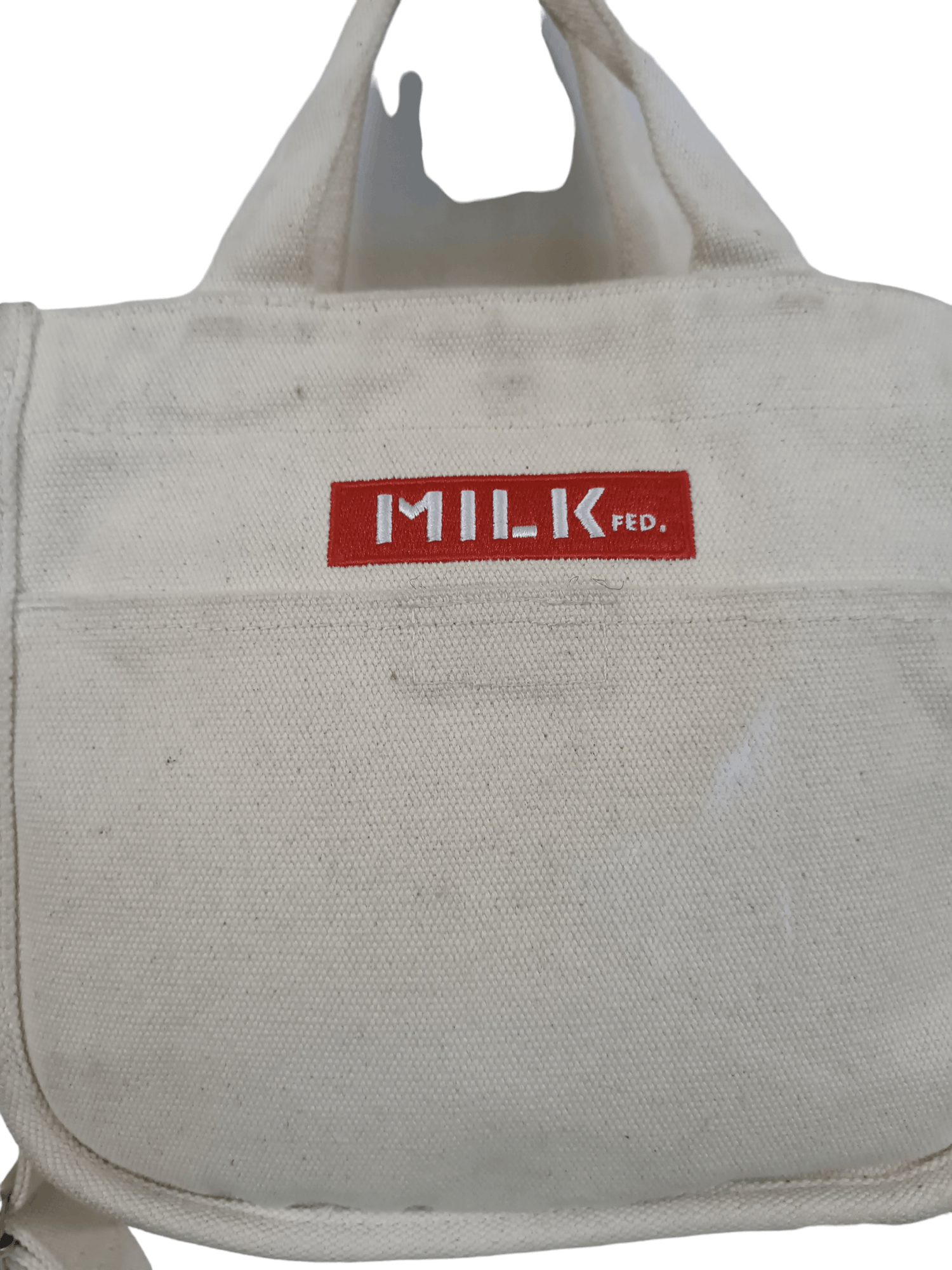 image of Vintage Milkfed Mini Tote Bag in Cream, Men's
