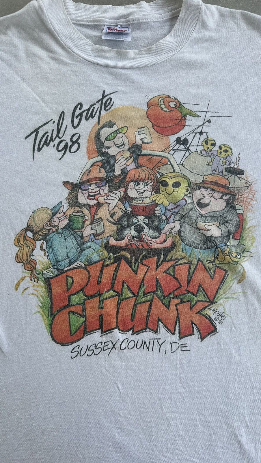 Hanes × Vintage VINTAGE PUMPKIN CHUNCK TAIL GATE 98 TEE Size US XL / EU 56 / 4 - 2 Thumbnail