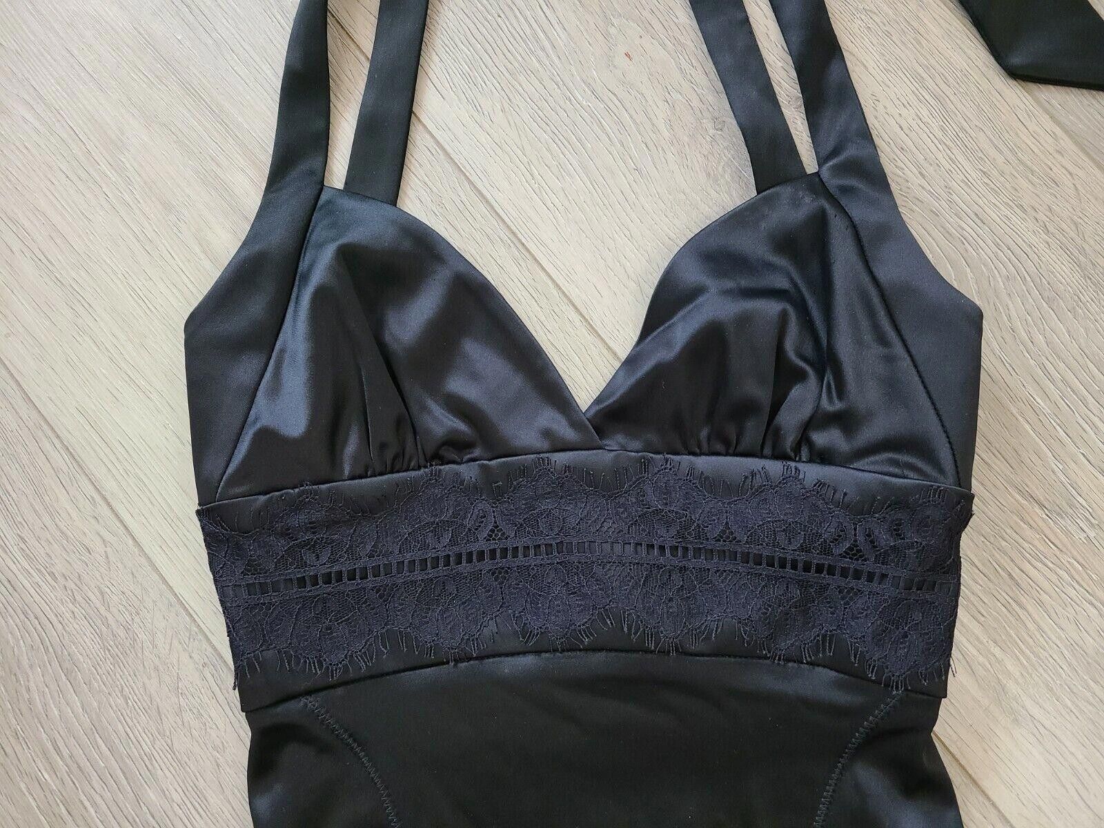 United Colors Of Benetton Bebe Dress Extra Small Black Sweetheart Double Strap Halter Size XS / US 0-2 / IT 36-38 - 4 Thumbnail