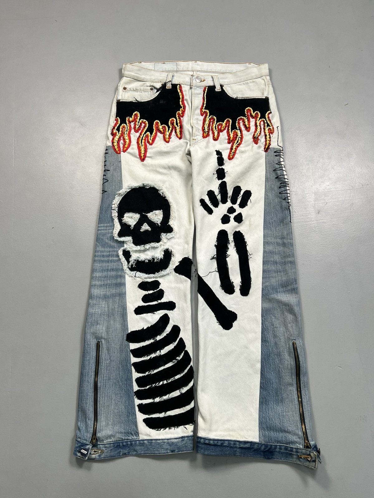 Better With Age 1of1 crazy reworked patch embroidered denim Size US 34 / EU 50 - 4 Thumbnail