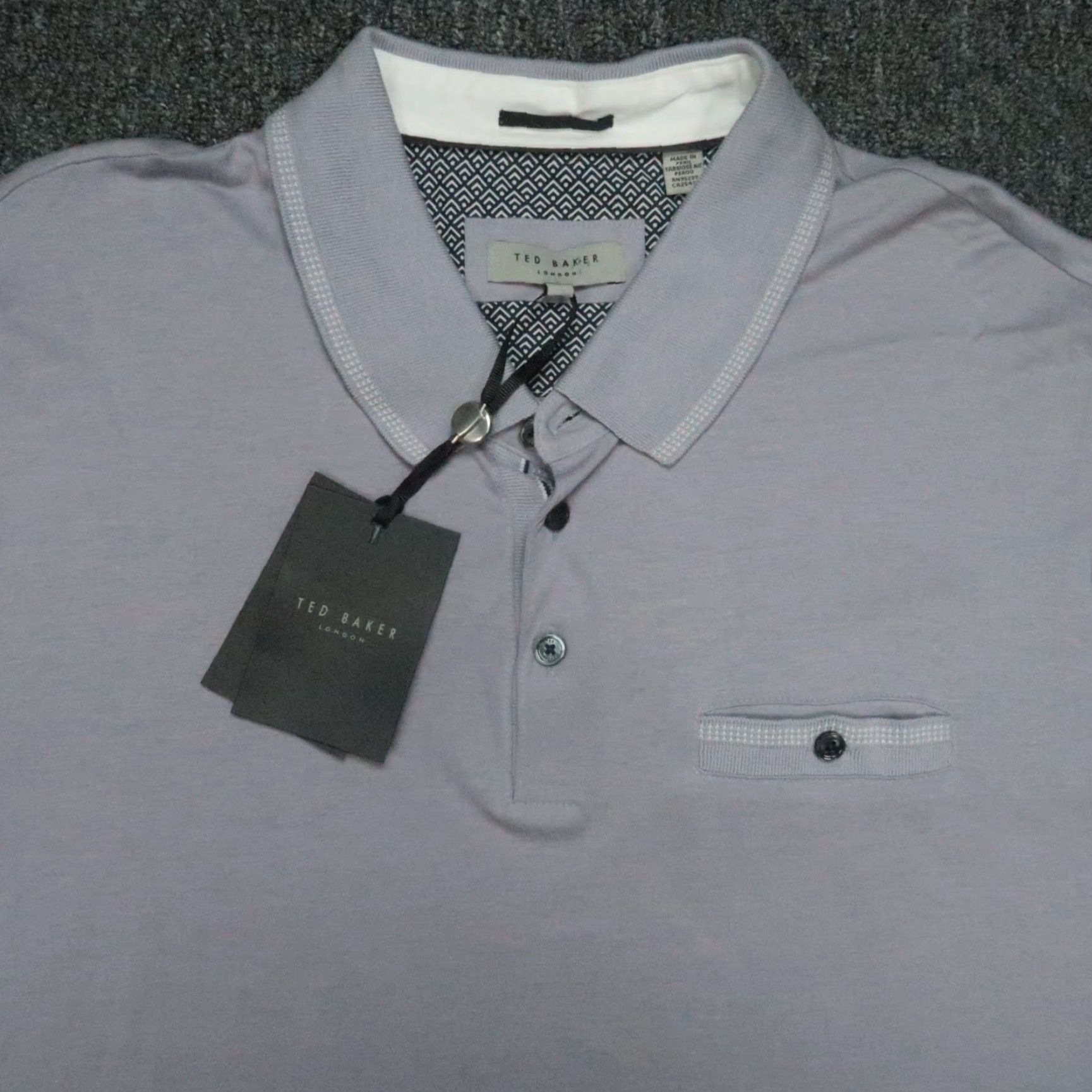 Ted Baker VINTAGE Ted Baker Polo Shirt Men XXL Purple Cotton Modal Short Sleeve Casual Golf 2000s Size US XXL / EU 58 / 5 - 2 Thumbnail