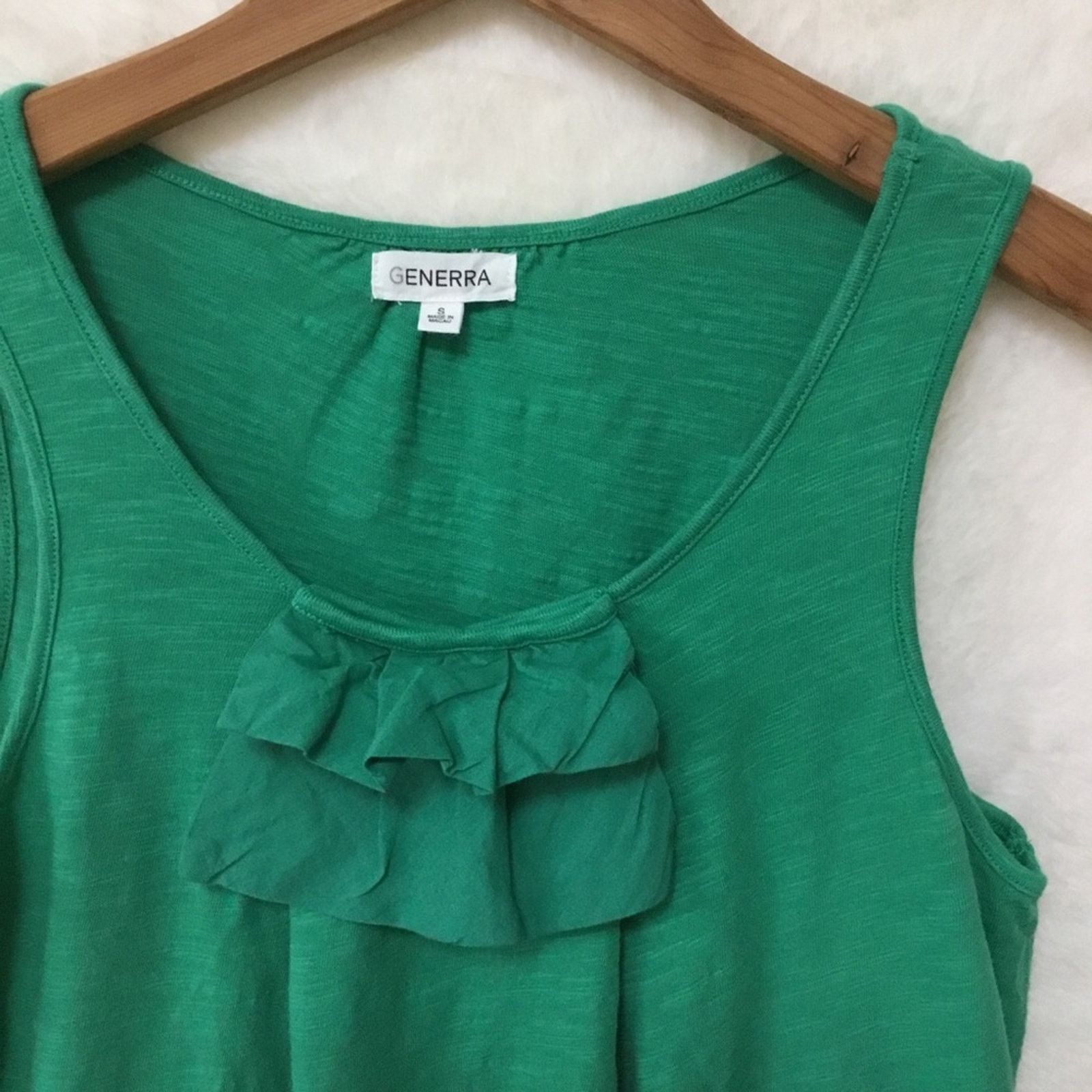 Generra Anthropologie/ GENERRA Green Tank Top Size S / US 4 / IT 40 - 2 Thumbnail