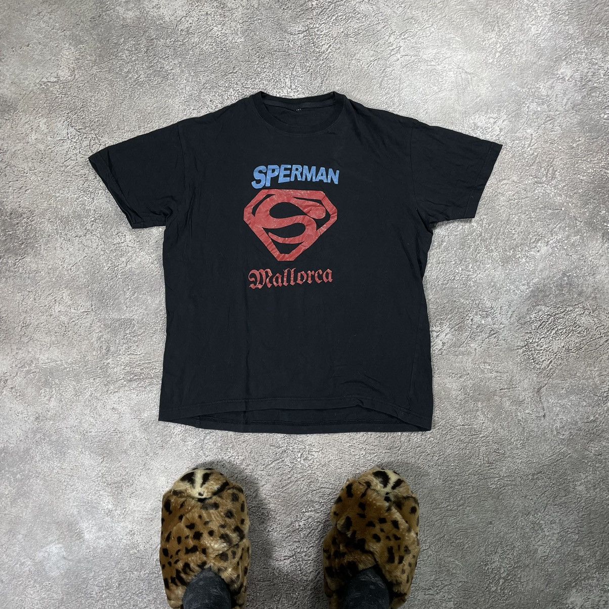 Vintage 90s Graphic Tee Faded Black Humor Print Grunge M