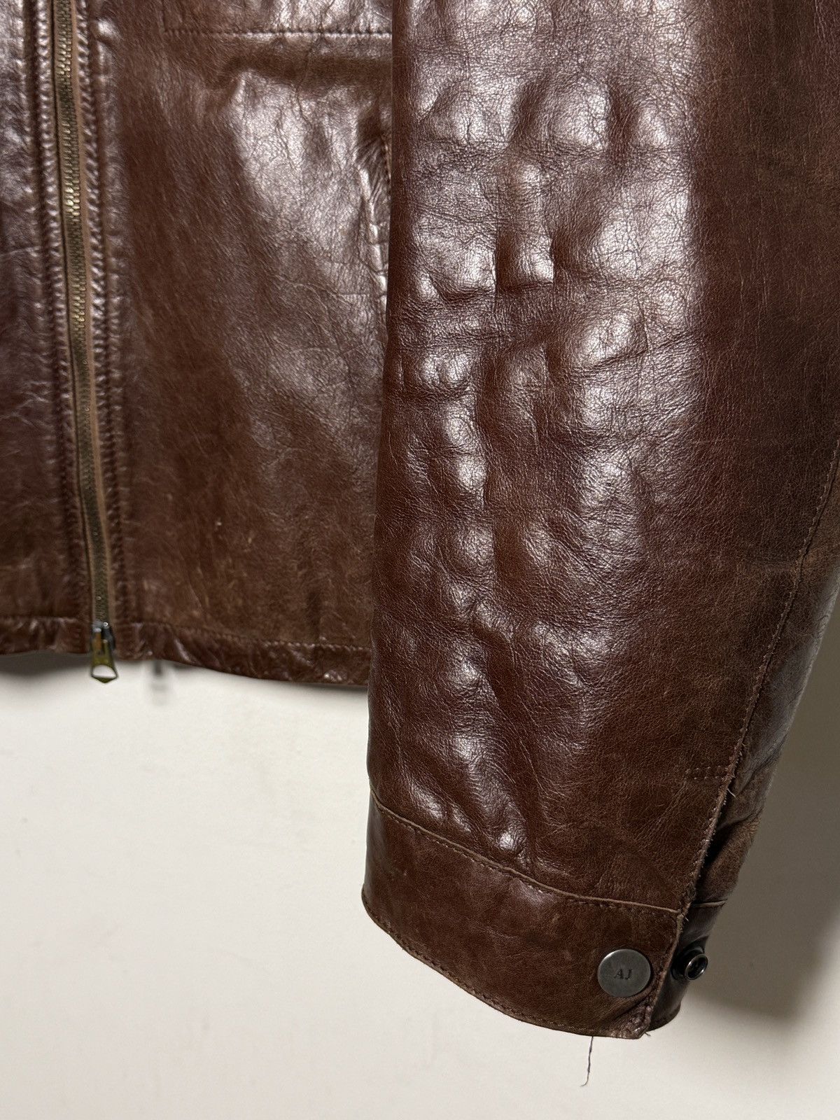 Giorgio Armani Vintage Armani Jeans leather jacket Size US M / EU 48-50 / 2 - 5 Thumbnail