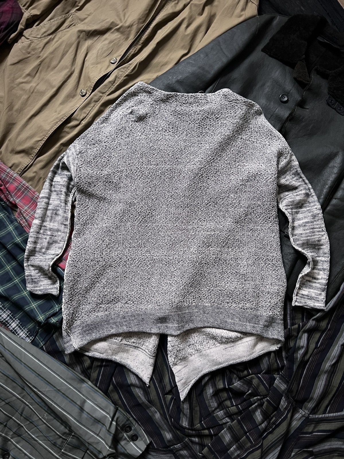 Daniel Andresen Daniel Andresen Grey Knitted Linen Cardigan With Pockets Size US M / EU 48-50 / 2 - 11 Thumbnail