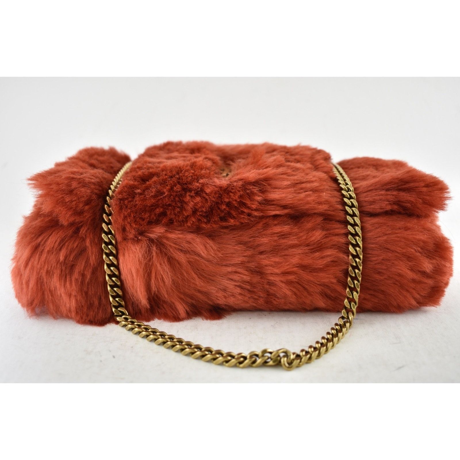 Yves Saint Laurent Saint Laurent Small Kate YSL Red Reversible Faux Fur Bag Size ONE SIZE - 16 Thumbnail