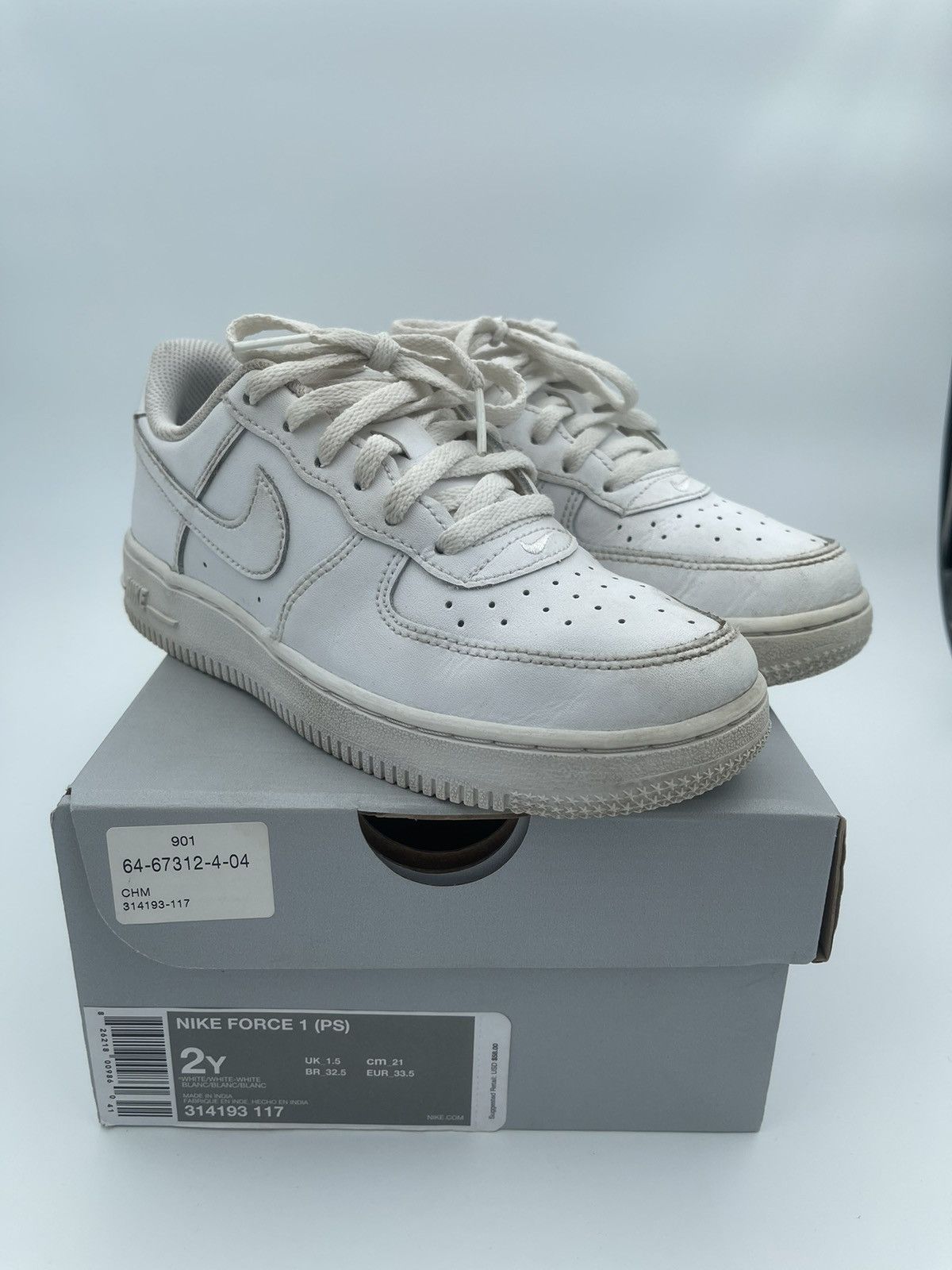 Vintage Nike Air Force 1 Little Kids Shoes 2Y Size US 5 / EU 37 - 5 Thumbnail