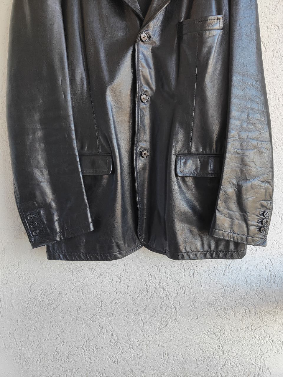 Prada Prada Heavyweight Leather 3 Buttons Coat Blazer Jacket Size US L / EU 52-54 / 3 - 4 Thumbnail