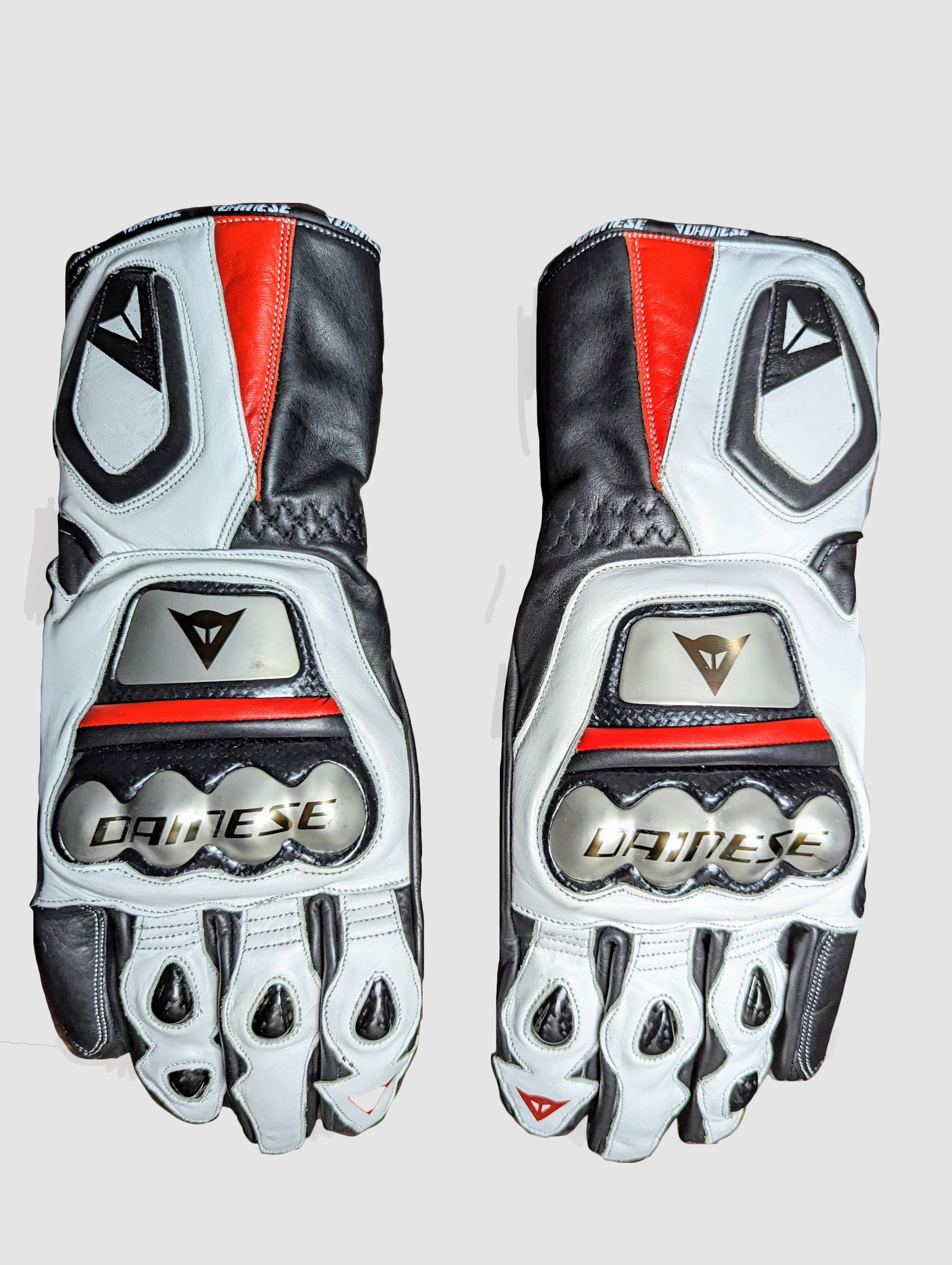 Dainese Dainese Titanium White Leather Gloves Racing Size ONE SIZE - 2 Thumbnail