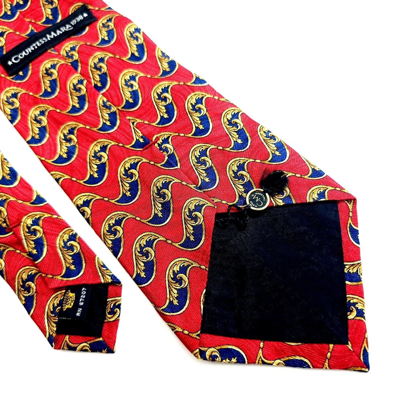Countess Mara Countess Mara Red Blue Baroque Geometric Jacquard Print Wide Size ONE SIZE - 7 Thumbnail