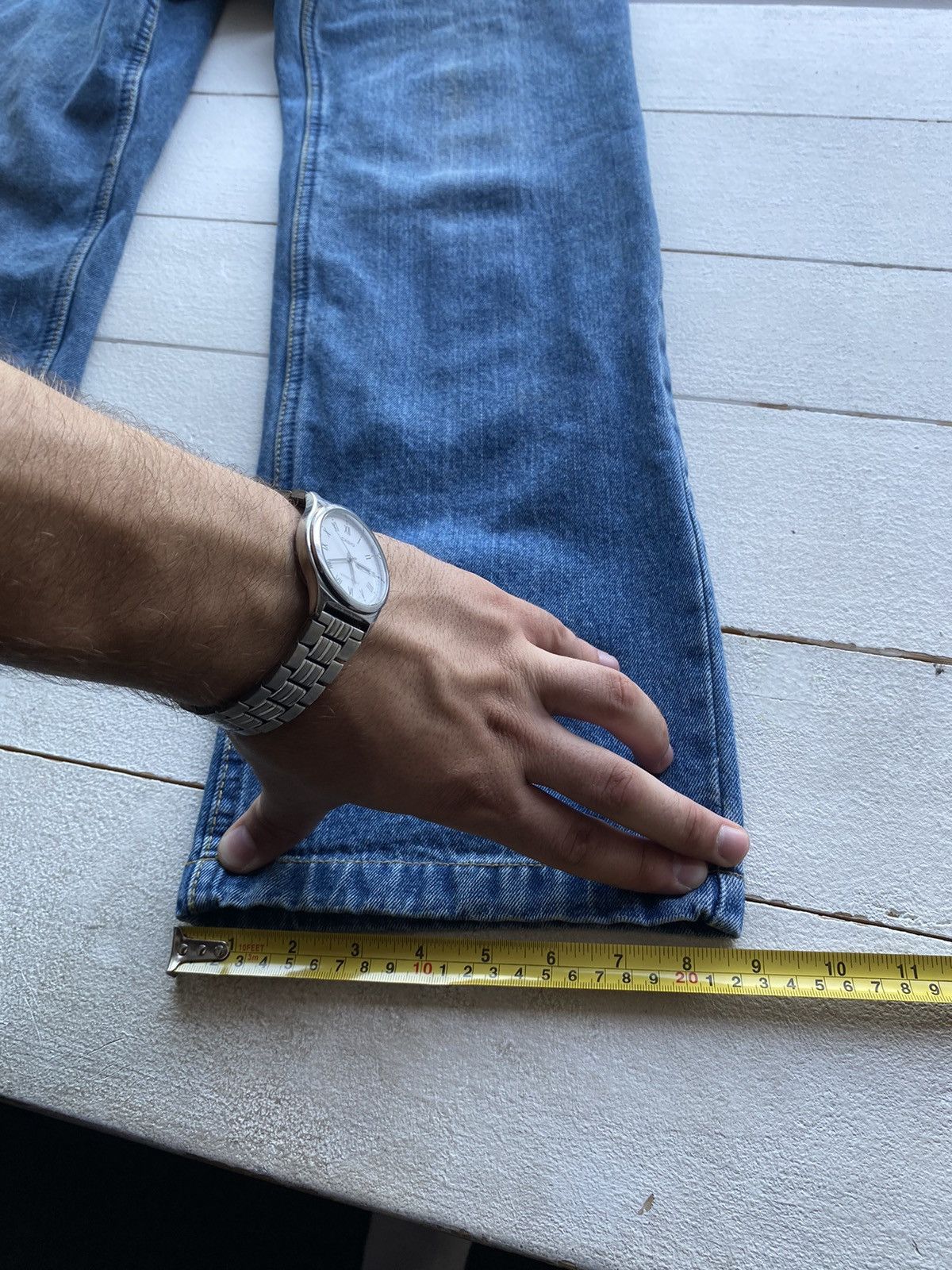 Other 🔥Spirit Motors Racing Cars Bikers Vntg Blue Denim Jeans Size US 32 / EU 48 - 9 Thumbnail