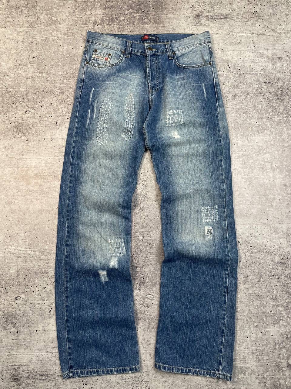Diesel Vintage Crazy Diesel Distressed Denim Jeans Y2K Size US 34 / EU 50 - 1 Thumbnail
