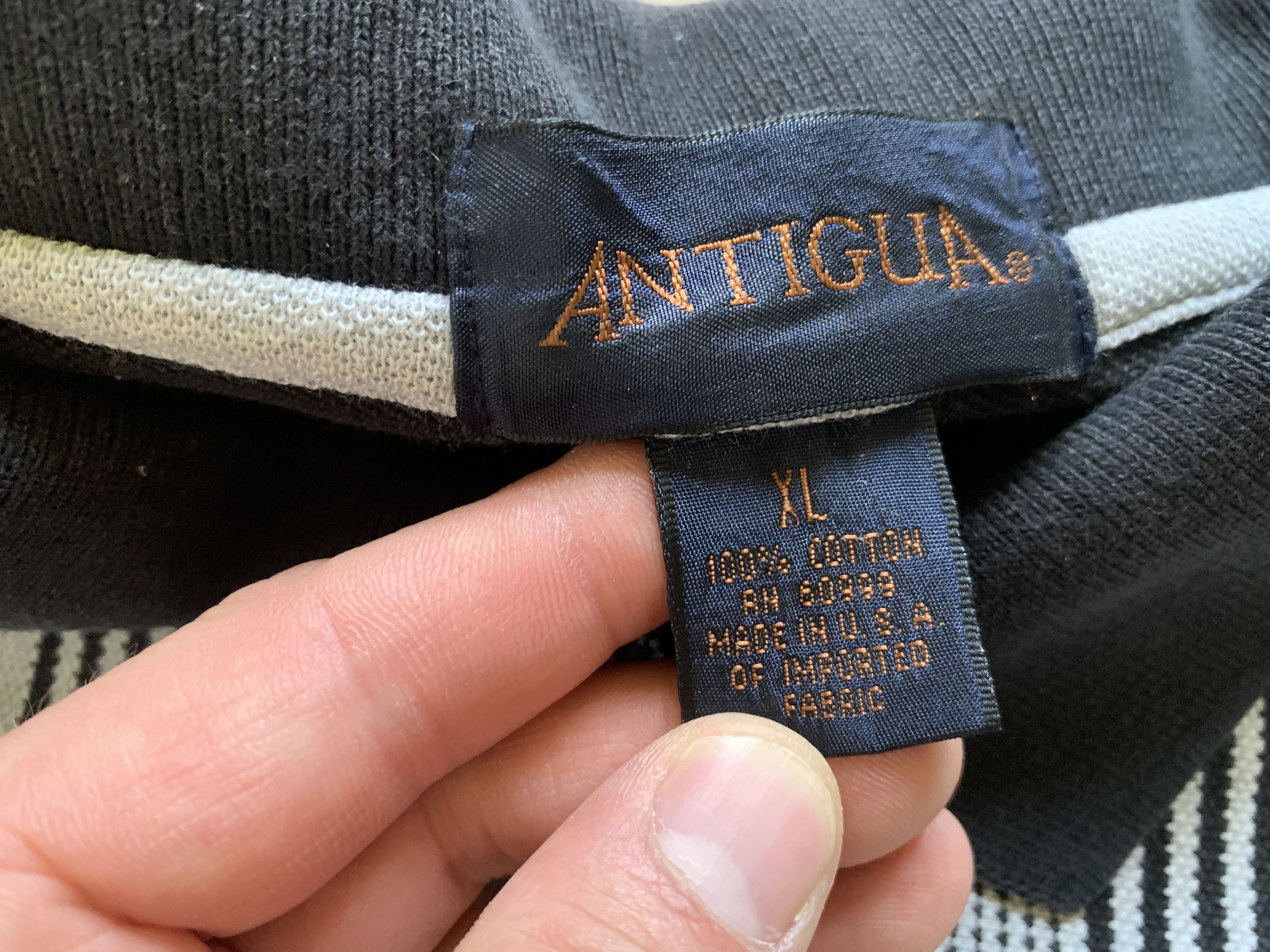 Antigua Vintage Antigua Chicago Bulls Stripe Cotton Long Polo Size US XL / EU 56 / 4 - 8 Thumbnail