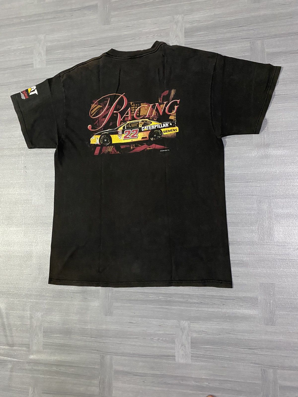 NASCAR Vintage 90s Caterpillar Racing Nascar T Shirt Size US XL / EU 56 / 4 - 16 Thumbnail