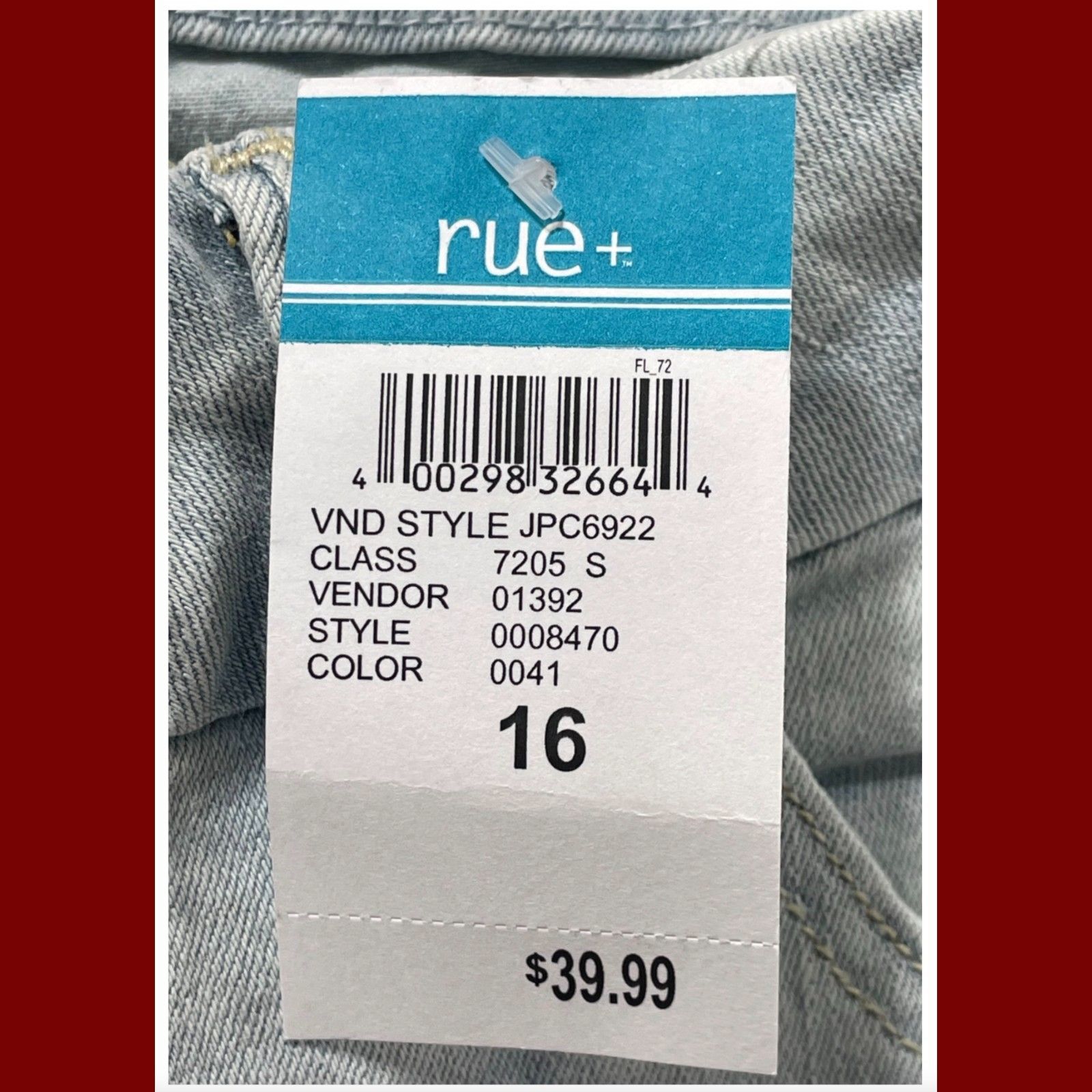 Other Rue + - Women's Ultimate Stretch Curvy High-Rise Jeans Distr Size 38" / US 16 / IT 52 - 8 Thumbnail