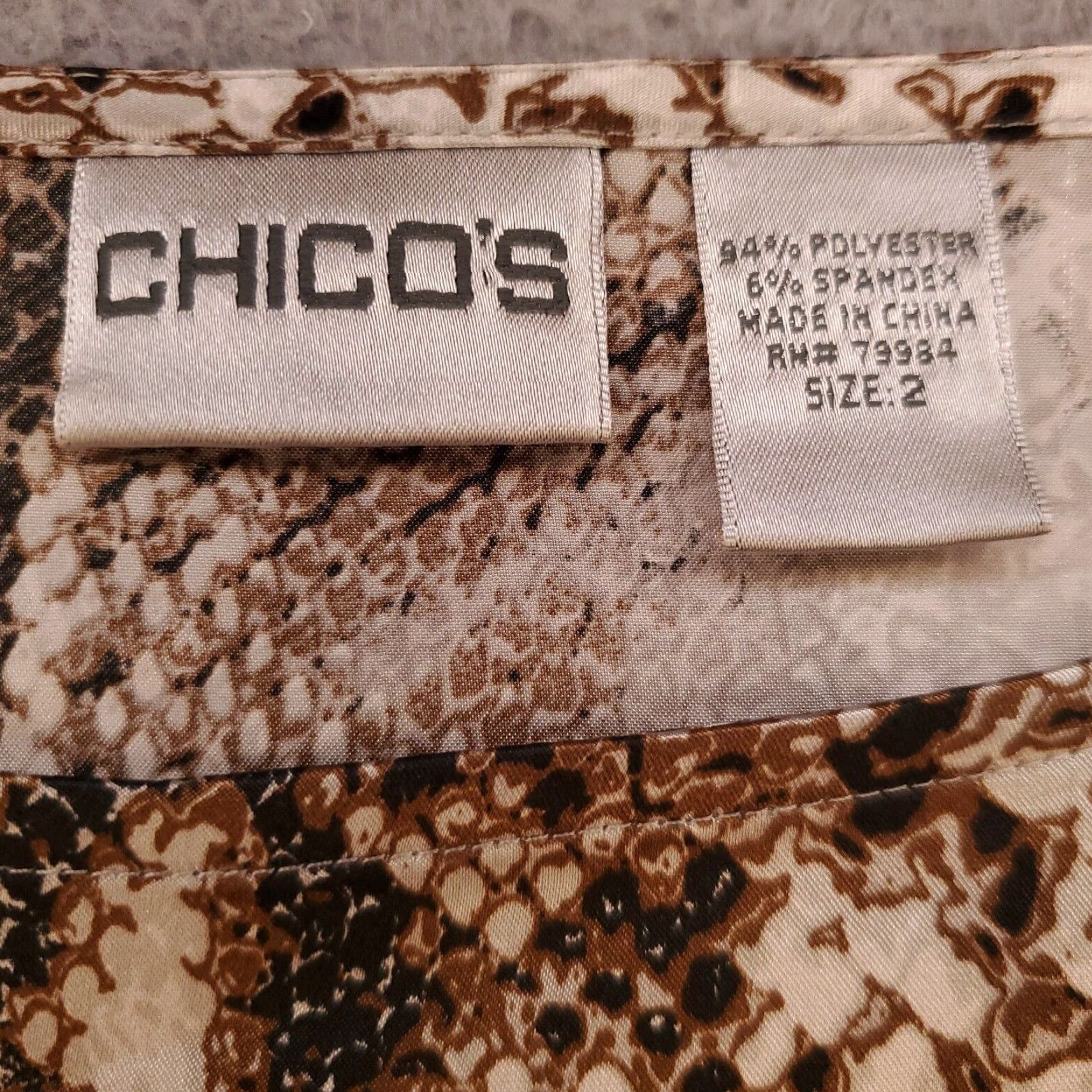 Vintage Chicos Blouse Women Top Size L / US 10 / IT 46 - 4 Thumbnail
