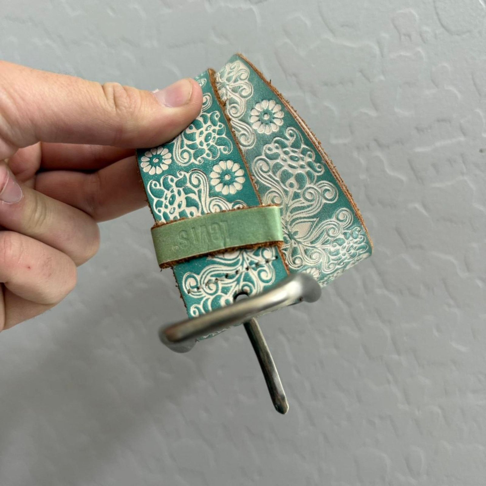 Levi's Vintage Levis Leather Embossed Floral Belt Size ONE SIZE - 1 Thumbnail