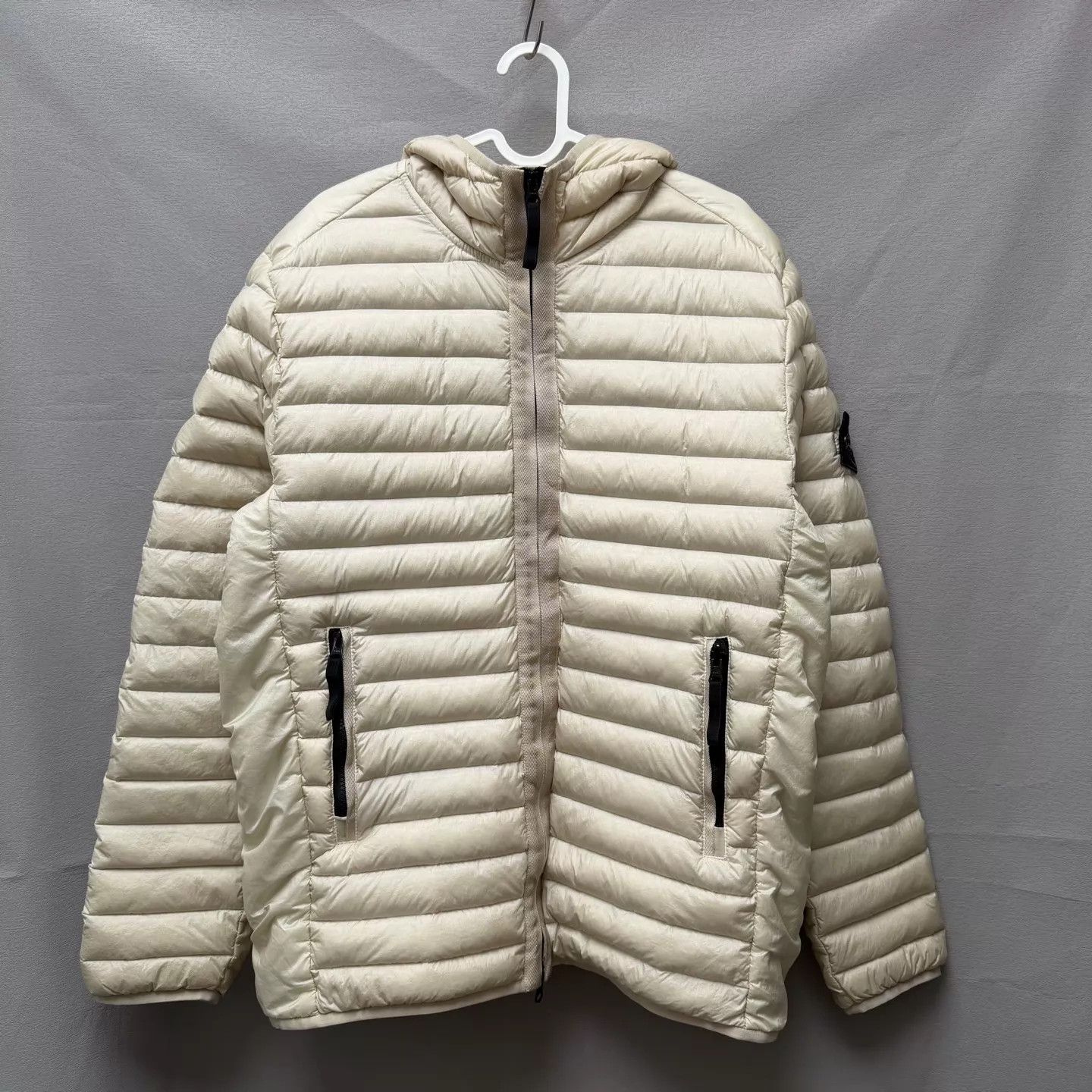 Stone Island Stone Island 23FW Ribbed Down Jacket Cream M 98 New Size US M / EU 48-50 / 2 - 1 Thumbnail