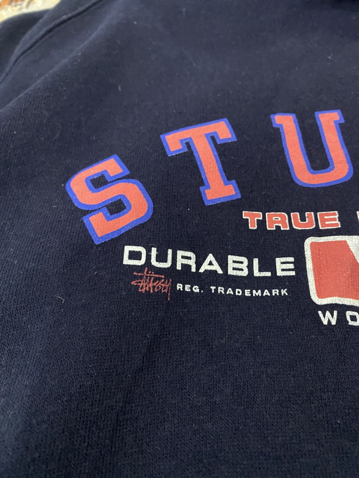 Stussy Vintage 90s Stüssy "True Product" MLB Sweatshirt Hoodie Size US L / EU 52-54 / 3 - 10 Thumbnail