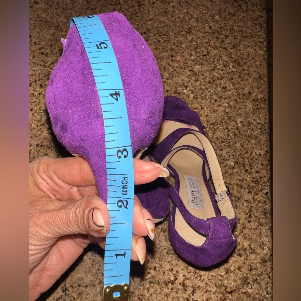 Jimmy Choo Jimmy Choo Emily 85 Iris Purple Suede Heels Size 38.5 Size US 8.5 / IT 38.5 - 5 Thumbnail