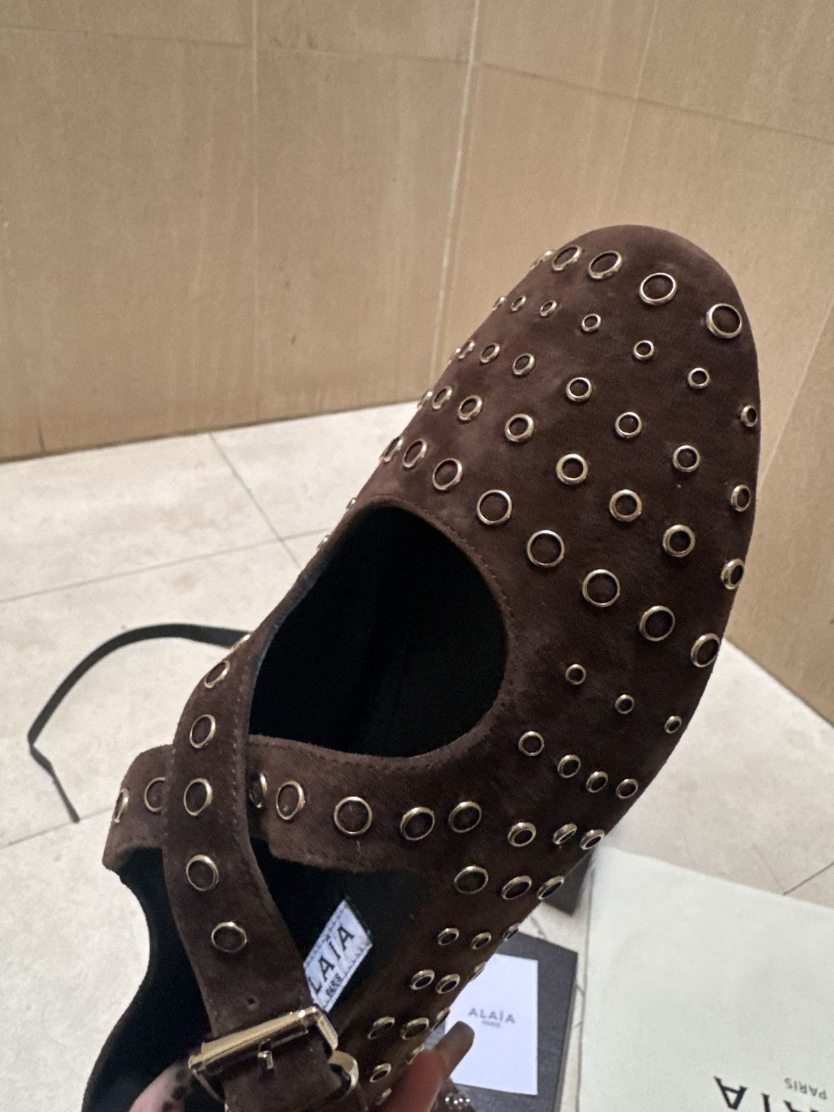 Alaia Alaïa Ebene criss cross ballet flats 39 Size US 8 / IT 38 - 11 Thumbnail