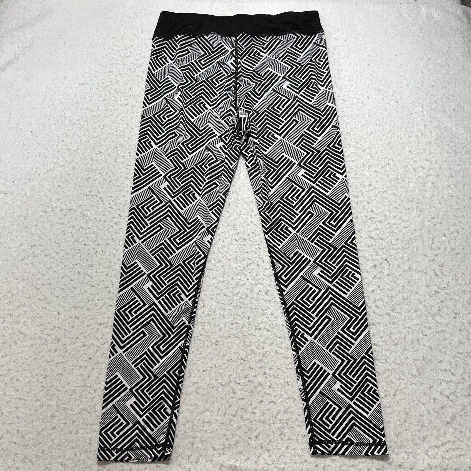 Other Rue21 XL Pull On Black White Geometric Leggings Yoga Pants Size 40" / US 18 - 5 Thumbnail