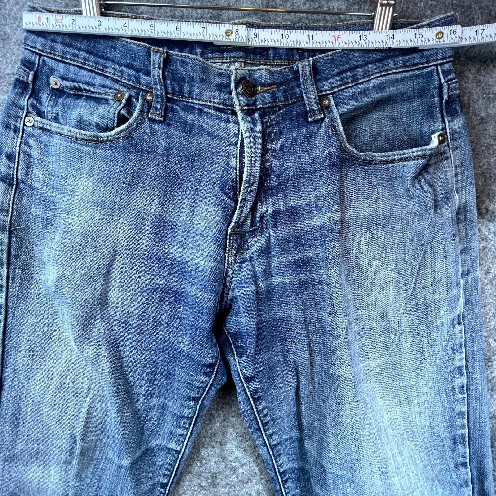 Lucky Brand Lucky Brand 221 Straight Jeans Mens 32 Blue Cotton Stretch Size US 32 / EU 48 - 6 Thumbnail