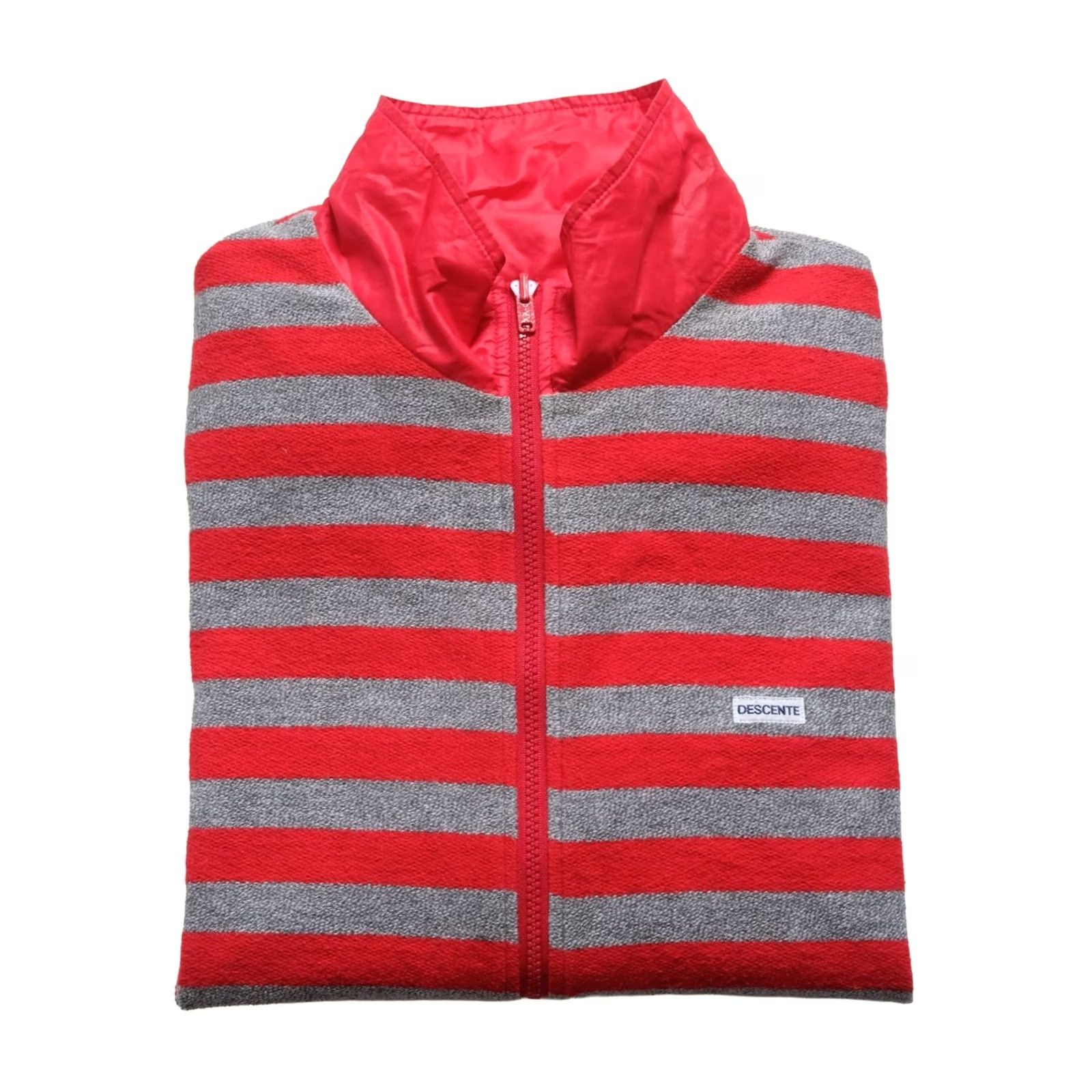 Vintage VINTAGE DESCENTE XL Japan 80s Jacket Outdoor Hiking Reversible Striped Nylon Cotton Red Mens Size US XL / EU 56 / 4 - 2 Thumbnail