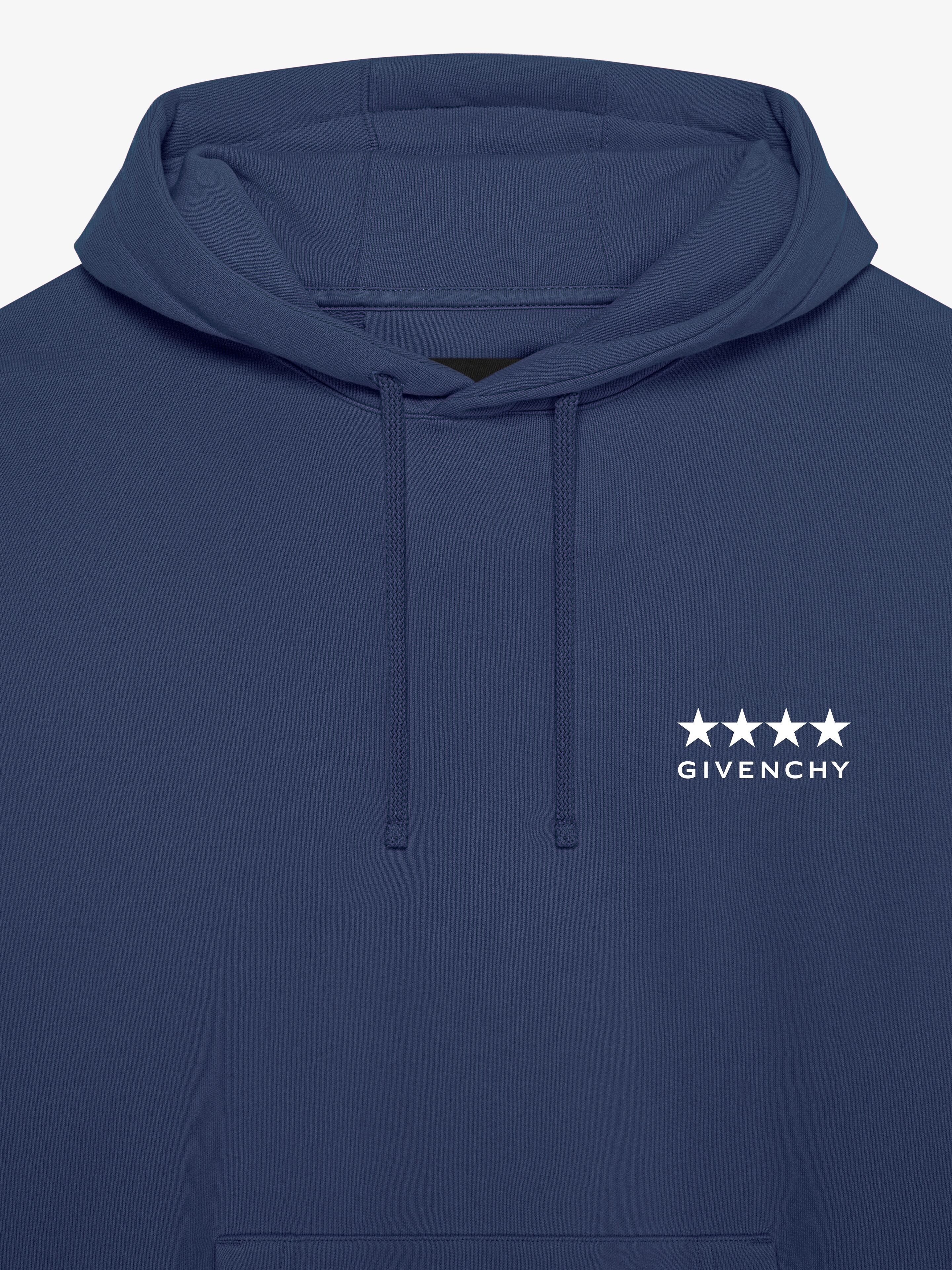 o1w1db10325 Boxy Fit Hoodie in Navy Blue