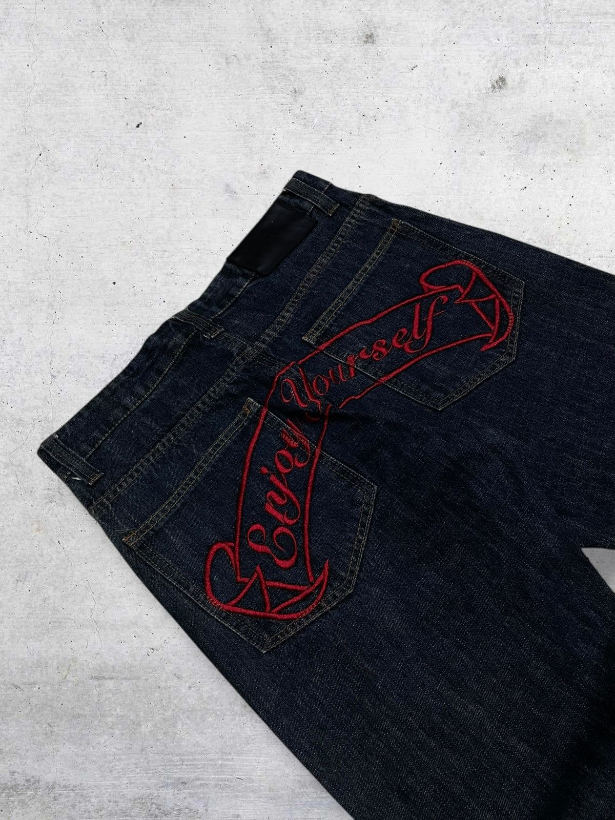 Japanese Brand VINTAGE OG DAICOCK ENJOYR YOURSELF AVAIL AVANTGARDE DENIM Size US 32 / EU 48 - 4 Thumbnail