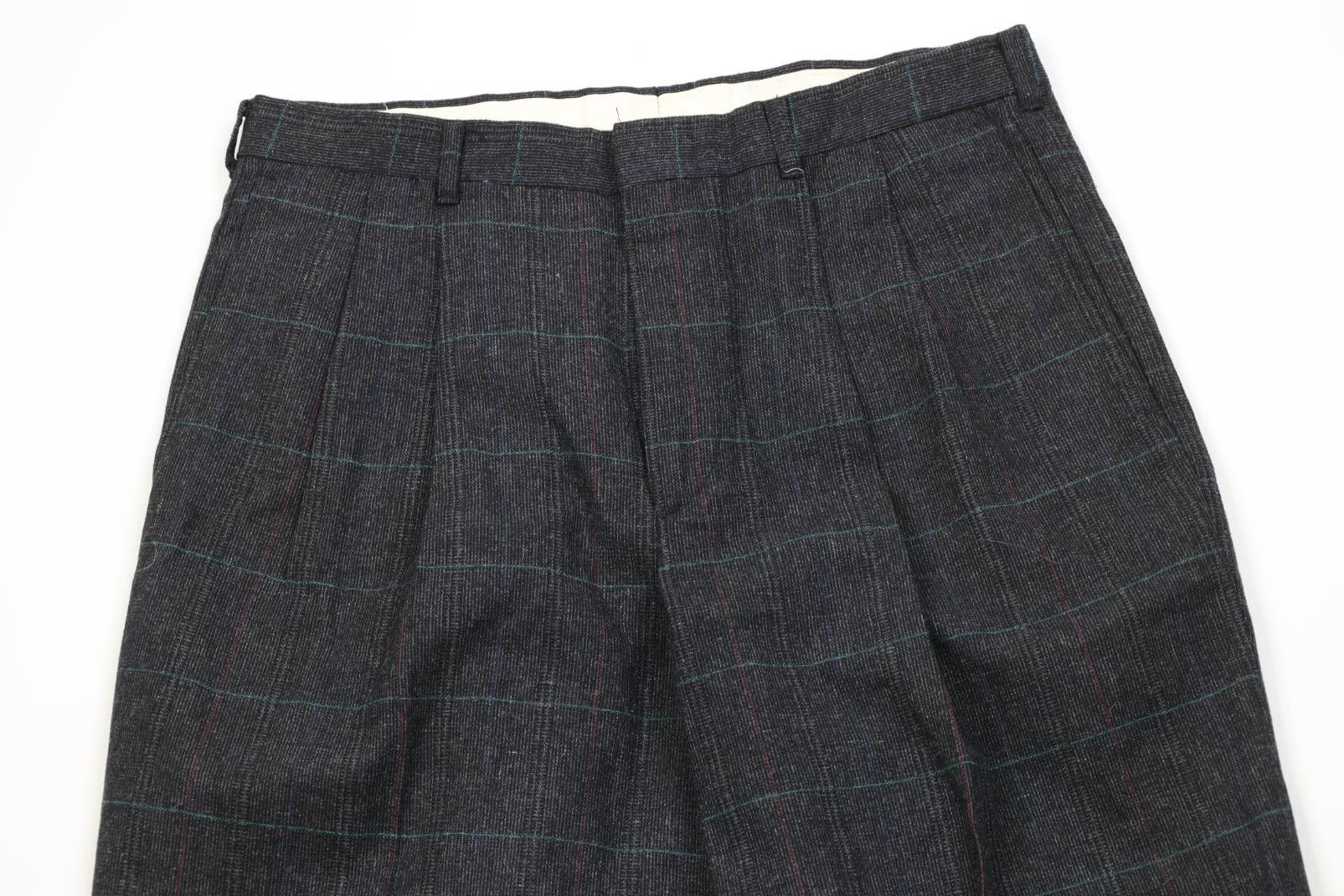 Vintage Vintage 90s Streetwear Tweed Knit Chino Pants Trousers Plaid Size US 32 / EU 48 - 2 Thumbnail